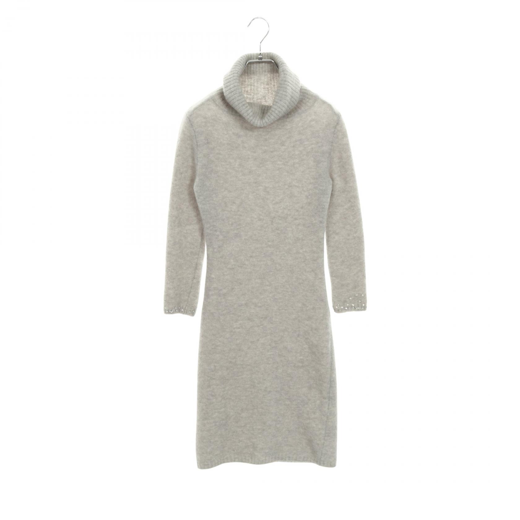 ≪5％OFFクーポン対象＆まとめ買い10%OFF≫シェルヴィーノストリート SCERVINO Street ワンピース 衣料品 トップス ウール モヘヤ レディース グレー系 14ASD624N124 【中古】