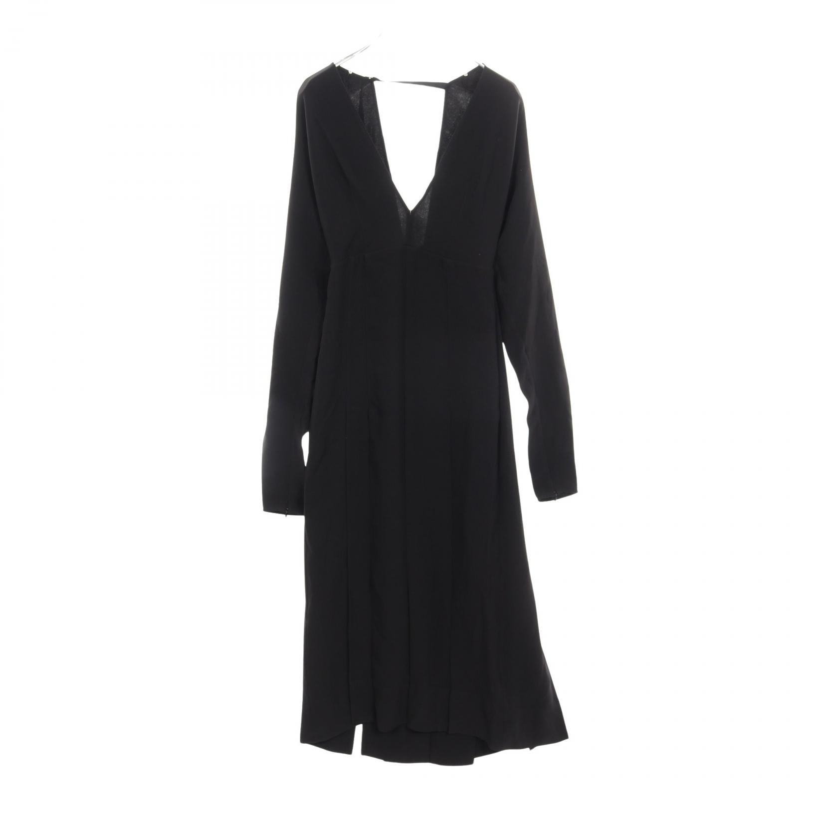 バーバリー BURBERRY Emelia Pleated ワンピース 衣料品 トップス シルク レディース ブラック系 8041042 【中古】