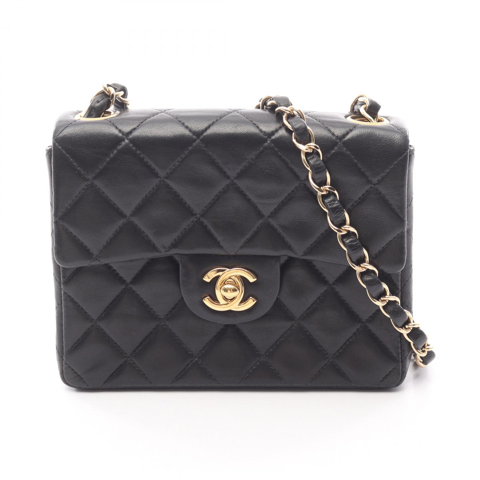 【ポイント5倍｜4/18 0:00～4/20 23:59】シャネル CHANEL ミニマトラッセ ショルダーバッグ バッグ ラムスキン（羊革） レディース ブラック系 【中古】