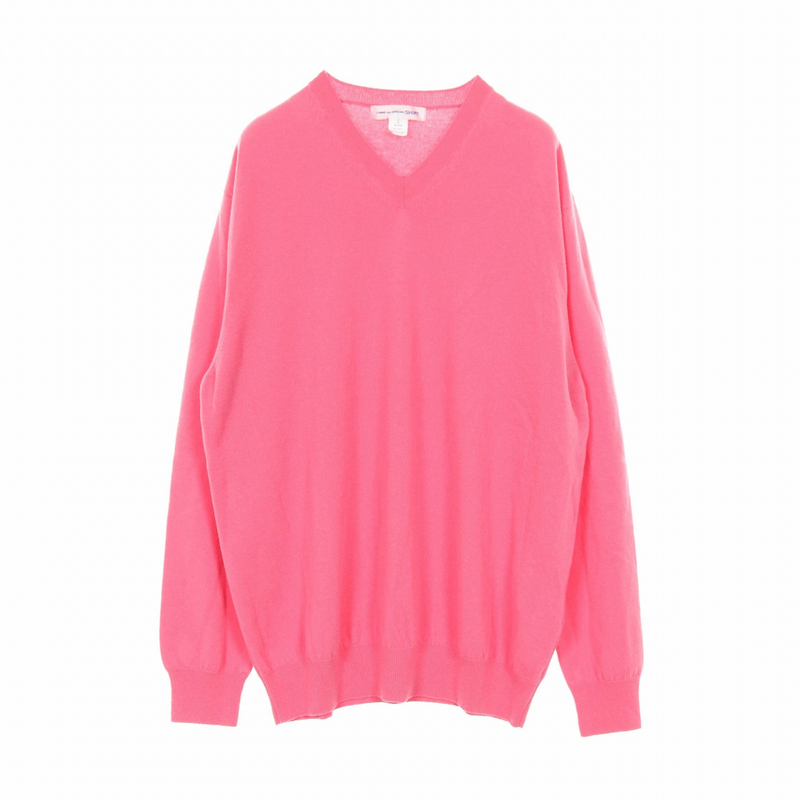≪5%OFFクーポン&まとめ買い10% ~7/26 9:59〆≫コムデギャルソンシャツ COMME des GARCONS SHIRT ニット 衣料品 トップス ウール メンズ ピンク系 【中古】|BRANDOFF TOKYO