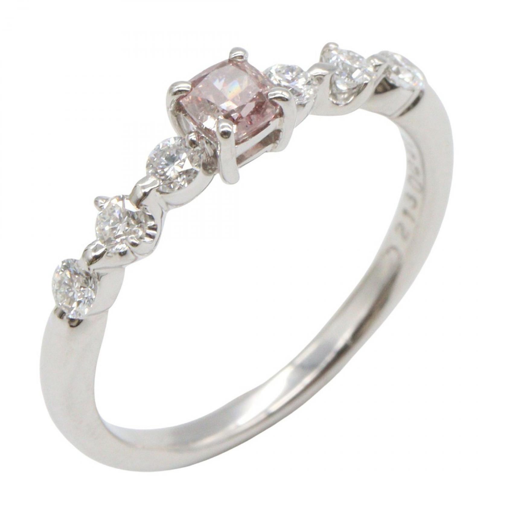 【ポイント5倍｜4/18 0:00～4/20 23:59】ジュエリー JEWELRY ダイヤモンド リング リング・指輪 ジュエリー Pt900プラチナ ダイヤモンド レディース シルバー系 / クリア系 ﾀﾞｲﾔ 2.9g 【中古】