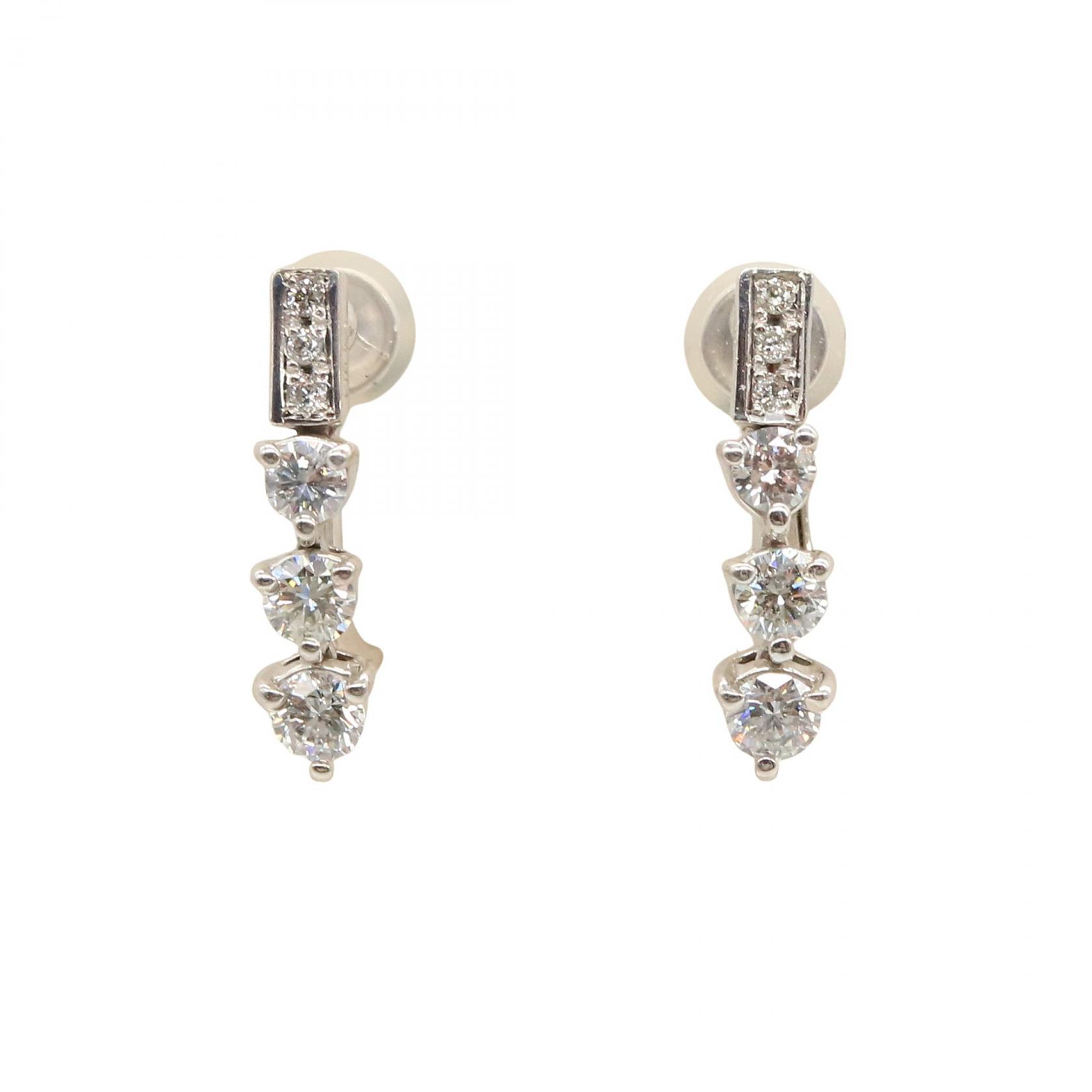 ≪5％OFFクーポン対象＆まとめ買い10%OFF≫ジュエリー JEWELRY ジュエリーマキ イヤリング イヤリング ジュエリー K18WG（ホワイトゴールド） ダイヤモンド K14WG レディース シルバー系 ｼﾞｭｴﾘｰﾏｷ 【中古】 98,450円