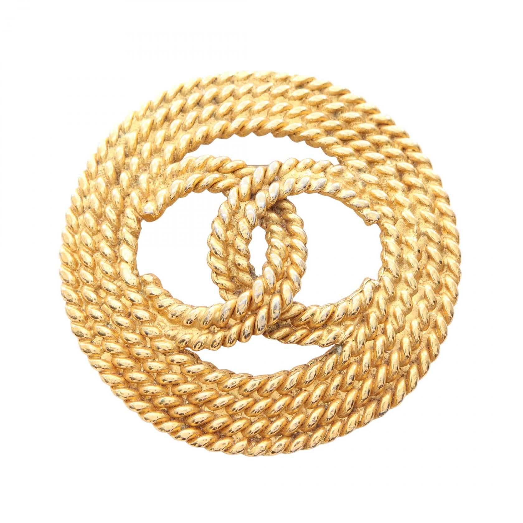 ≪5％OFFクーポン対象＆まとめ買い10%OFF≫シャネル CHANEL ココマーク ブローチ アクセサリー GP（ゴールドメッキ） レディース ゴールド系 【中古】