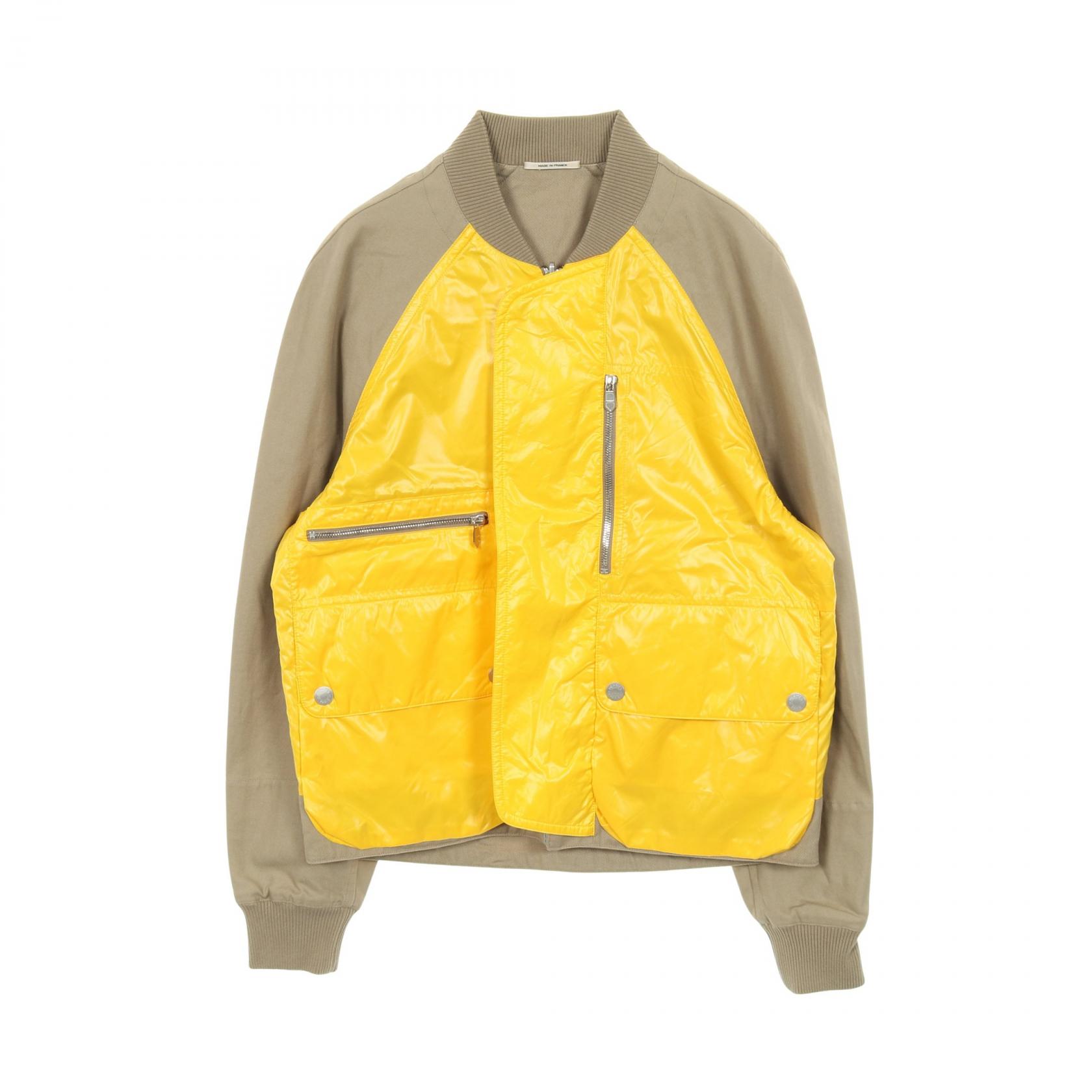 【ポイント5倍｜4/18 0:00～4/20 23:59】エルメス HERMES セリエボタン 衣料品 アウター ナイロン コットン メンズ ベージュ系 / イエロー系 *21-5514 【中古】