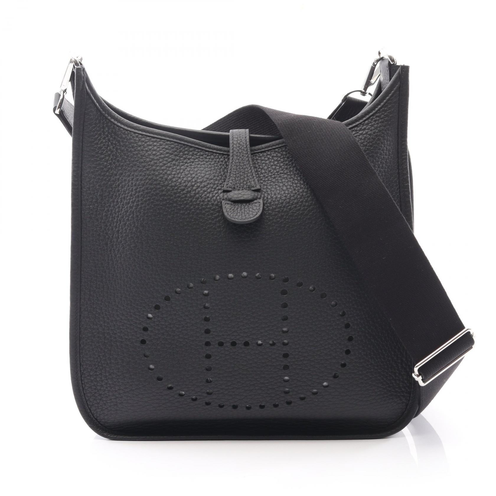 ≪5％OFFクーポン対象＆まとめ買い10%OFF≫エルメス HERMES エヴリン 3 トロワ PM ショルダーバッグ バッグ トリヨンクレマンス トリヨンクレマンス レディース ブラック系 【中古】