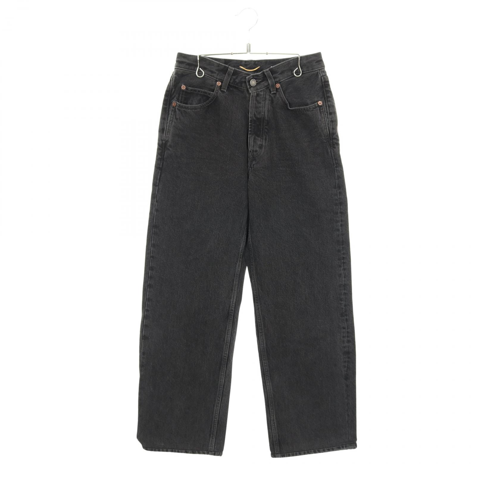 サンローランパリ SAINT LAURENT PARIS デニムパンツ 衣料品 ボトムス コットン レディース ブラック系 761453 【中古】