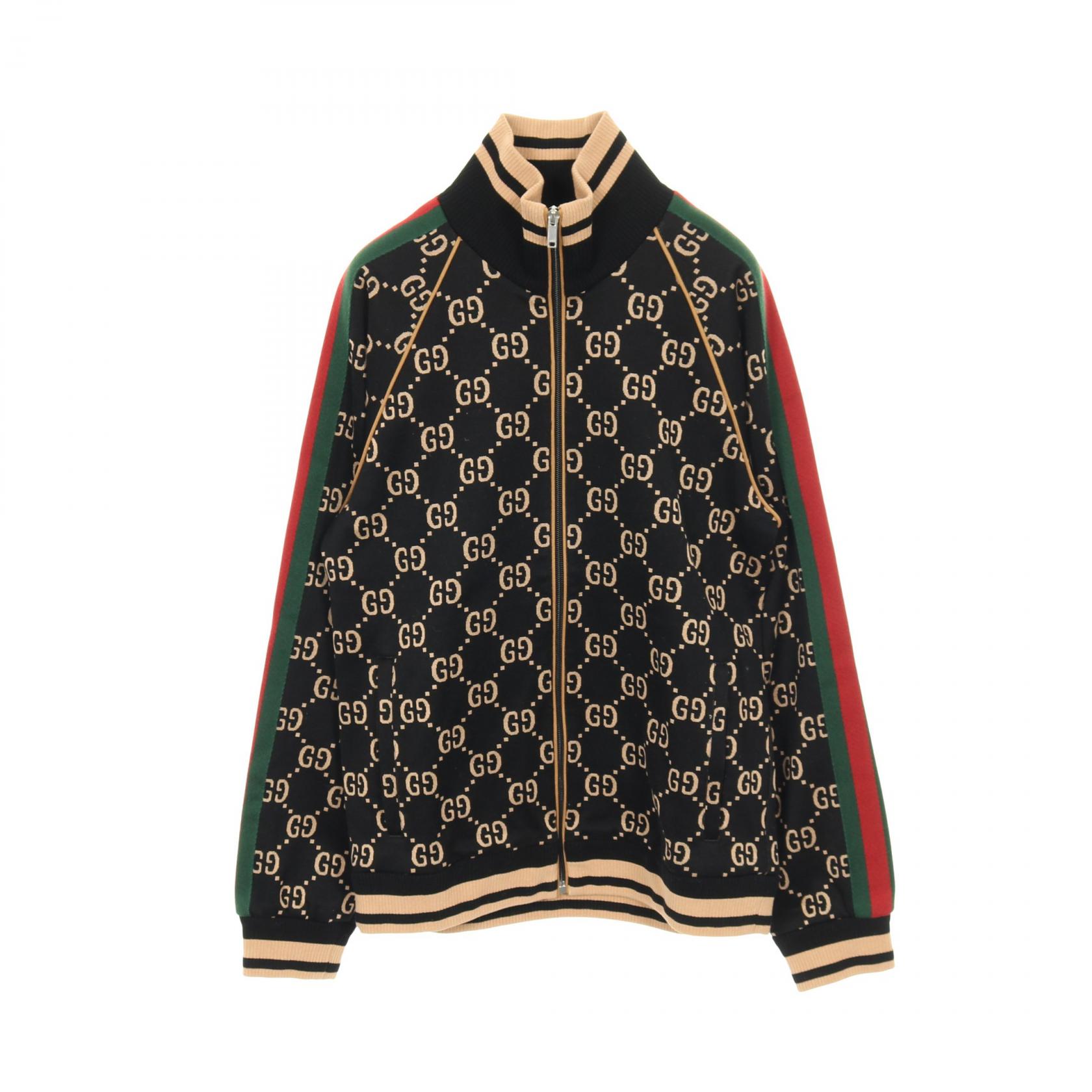 メンズ　GUCCI ニットジャケット 楽天市場】【グッチ】Gucci メンズ ロゴジャガード ジップアップ