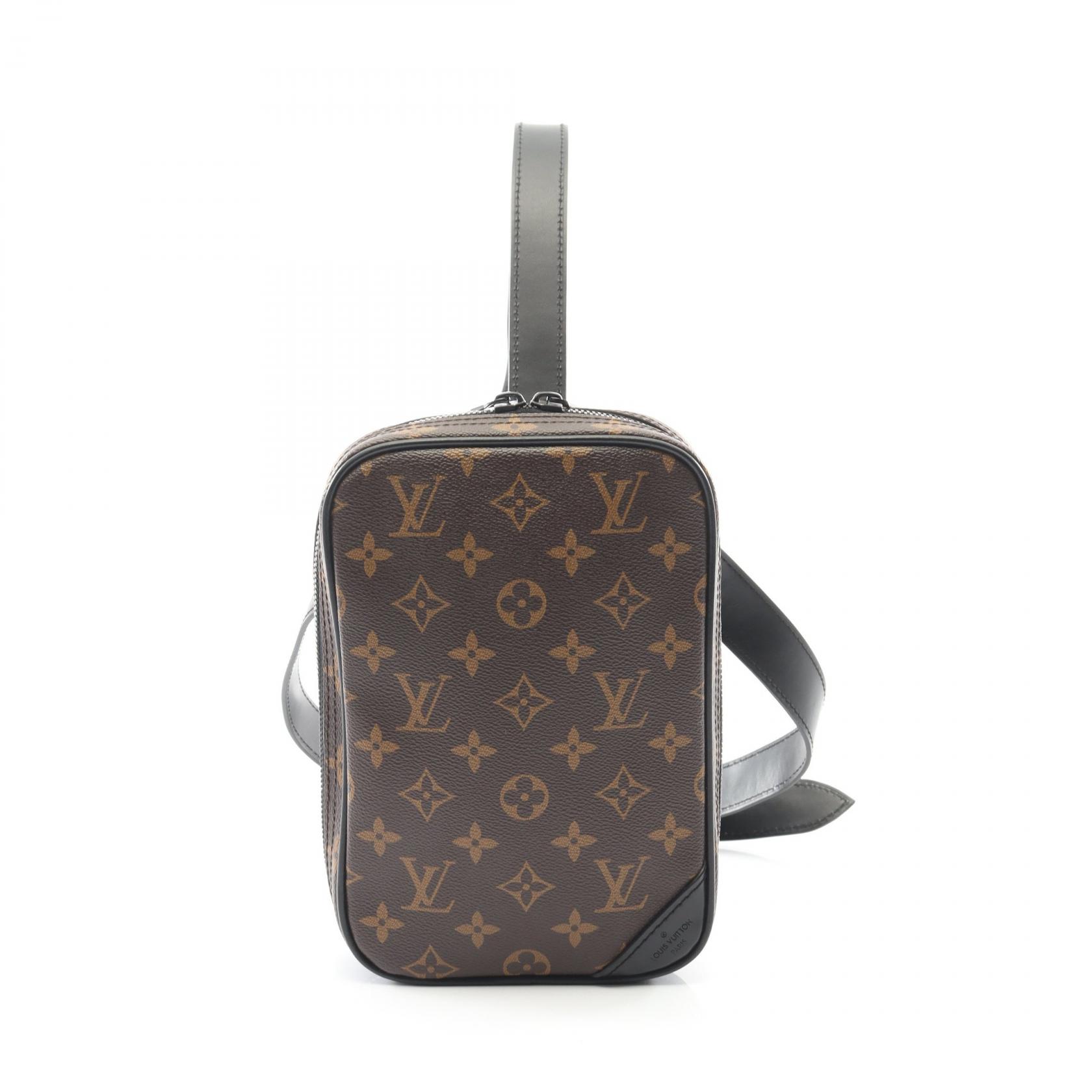 【5千円OFFクーポン対象】ルイ・ヴィトン LOUIS VUITTON ユティリティ サイドバッグ モノグラムソーラーレイ ウエストバッグ バッグ PVCコーティングキャンバス レザー モノグラム・マカサー メンズ ブラウン系 / ブラック系 M44477 【中古】