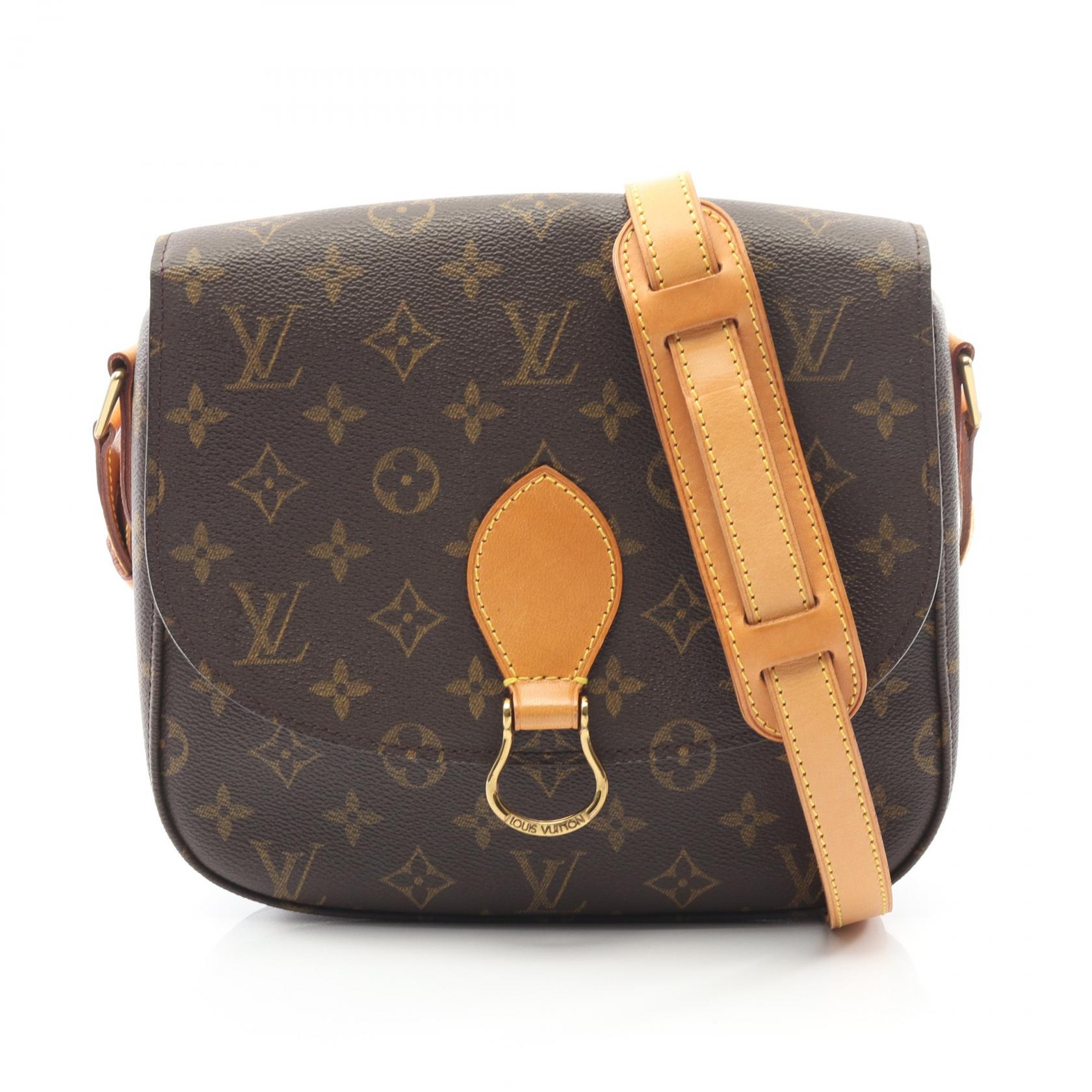【ポイント5倍｜4/18 0:00～4/20 23:59】ルイ・ヴィトン LOUIS VUITTON サンクルーGM モノグラム ショルダーバッグ バッグ PVCコーティングキャンバス レザー モノグラム レディース ブラウン系 M51242 【中古】