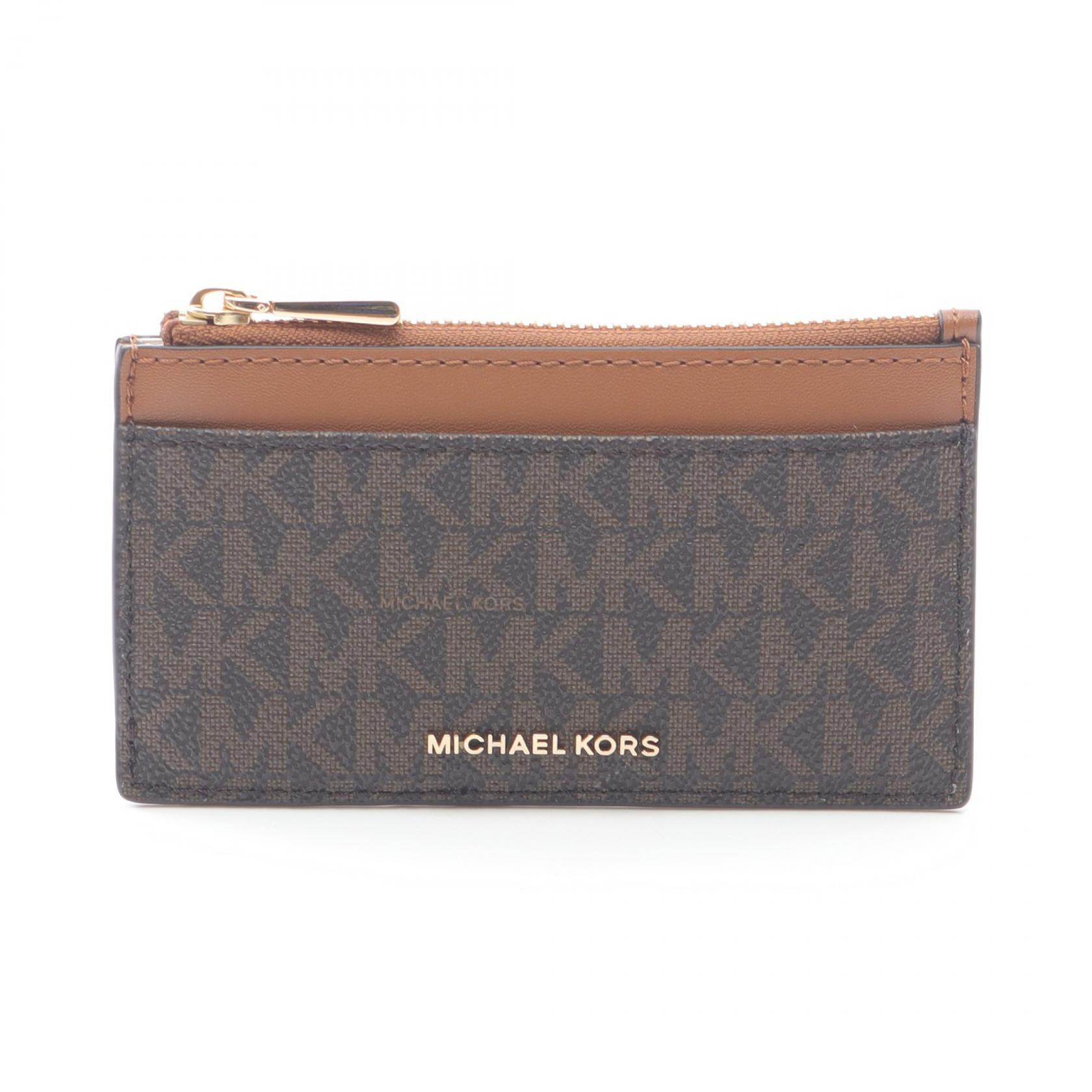 マイケルコース Michael Kors JET SET ジェットセット コインケース 財布 レザー PVC レディース ブラウン系 32F5GJ6D8B252 【新品】
