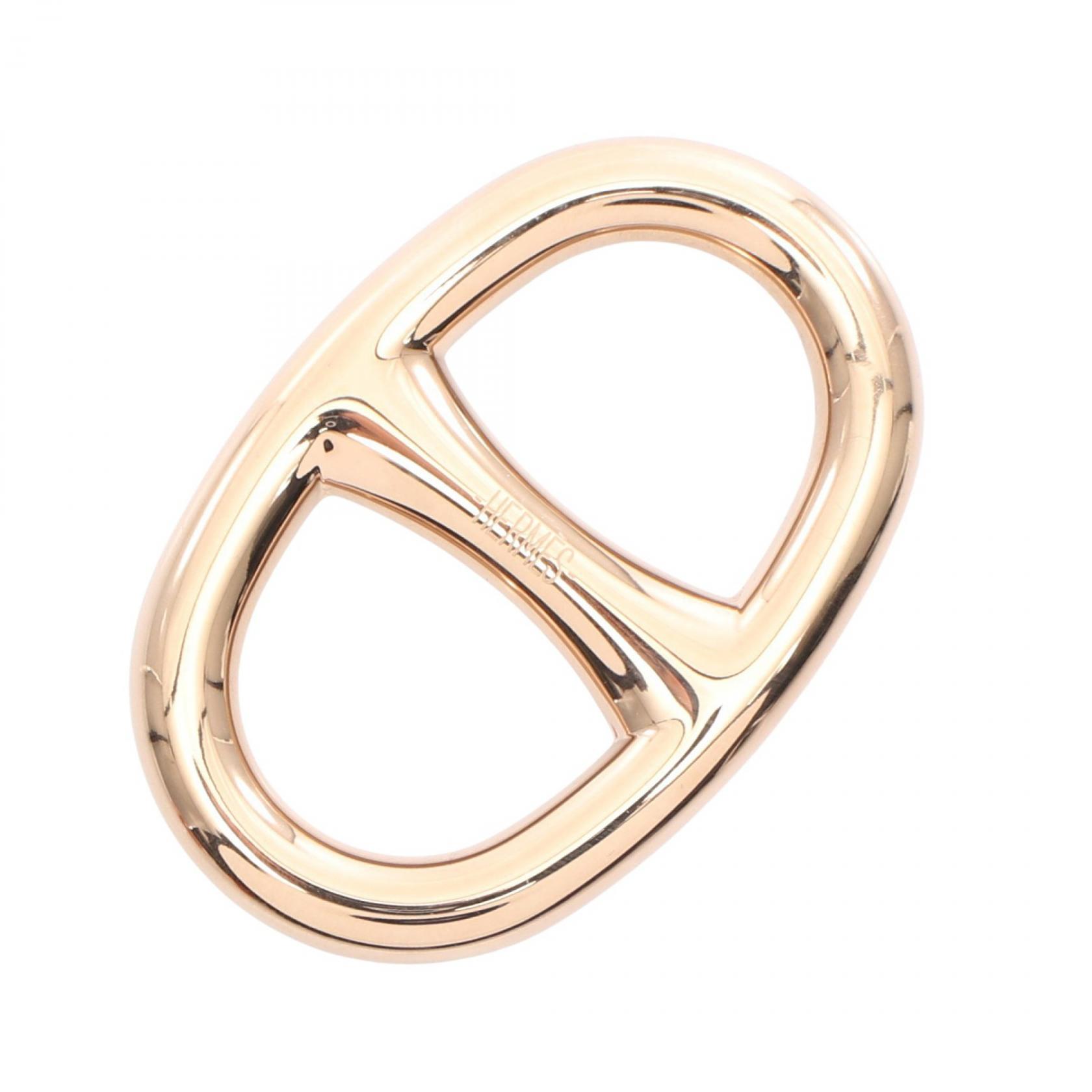 えびえび様　エルメス　HERMES　スカーフリング　シェーヌダンクル　シルバー スカーフリング 90 《シェーヌ・ダンクル・トレッセ》 - グレー