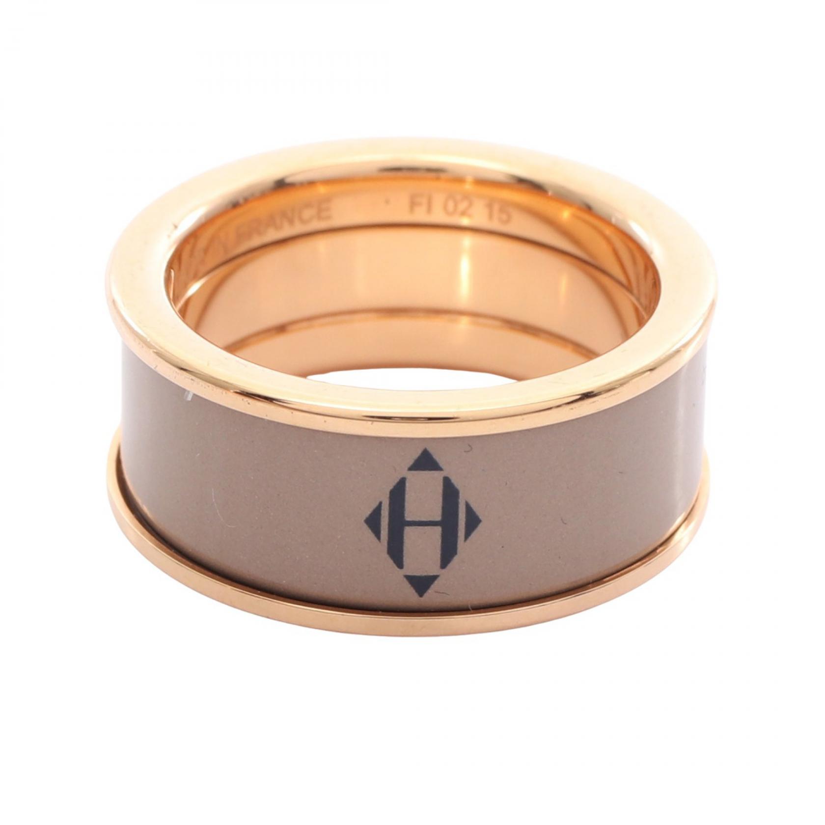 【ポイント5倍｜4/18 0:00～4/20 23:59】エルメス HERMES ユニ MM リング・指輪 ジュエリー GP（ゴールドメッキ） レディース ゴールド系 / ベージュ系 【中古】