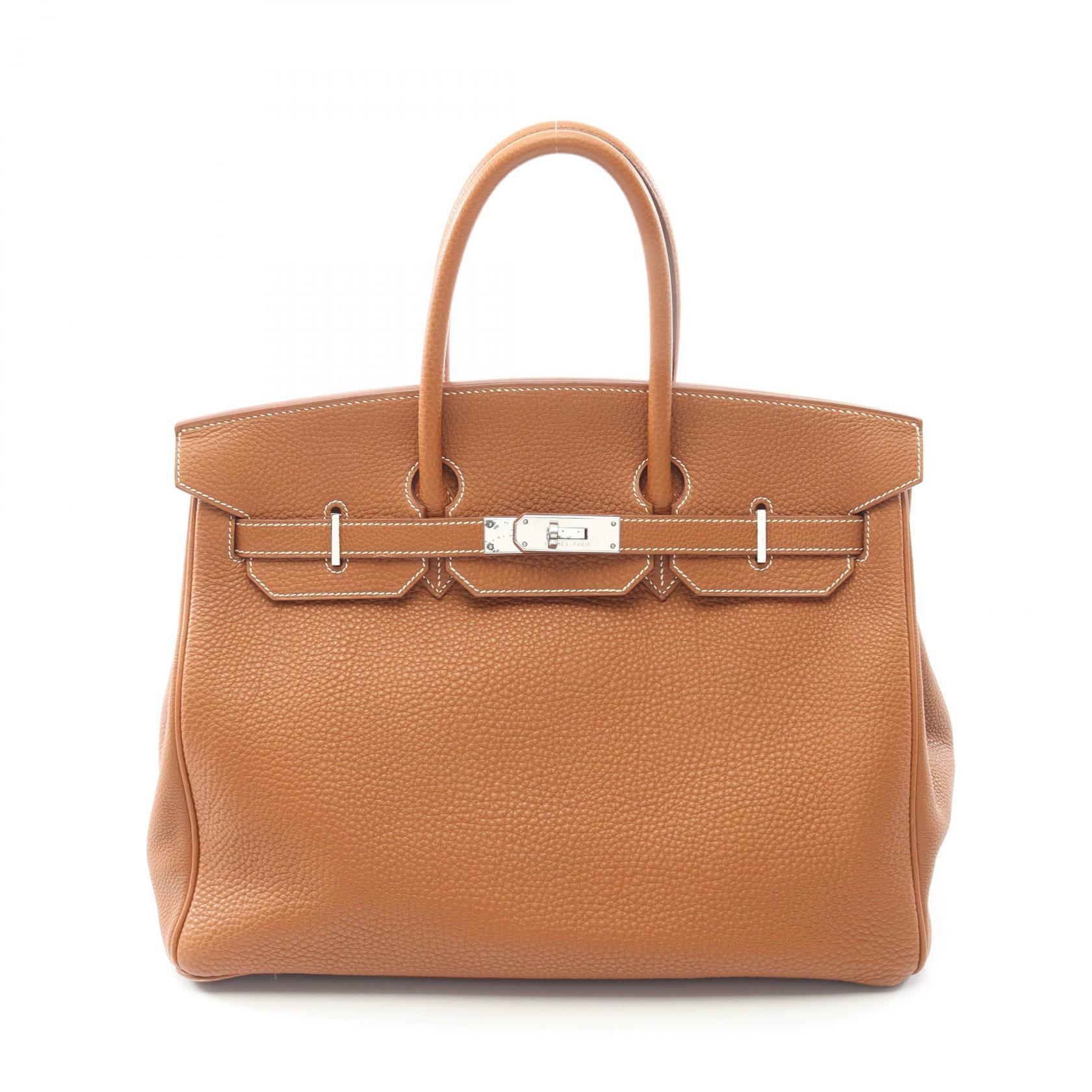 ≪5％OFFクーポン対象＆まとめ買い10%OFF≫エルメス HERMES バーキン35 ハンドバッグ バッグ トゴ トゴ レディース ブラウン系 【中古】