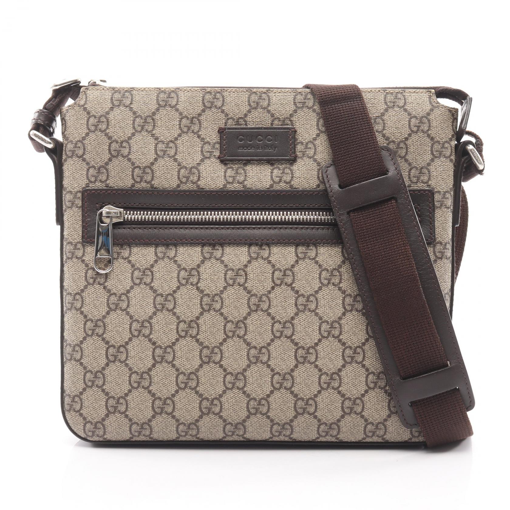≪5％OFFクーポン対象＆まとめ買い10%OFF≫グッチ GUCCI GGスプリーム ショルダーバッグ バッグ PVCコーティングキャンバス レザー レディース ベージュ系 / ブラウン系 406410 【中古】