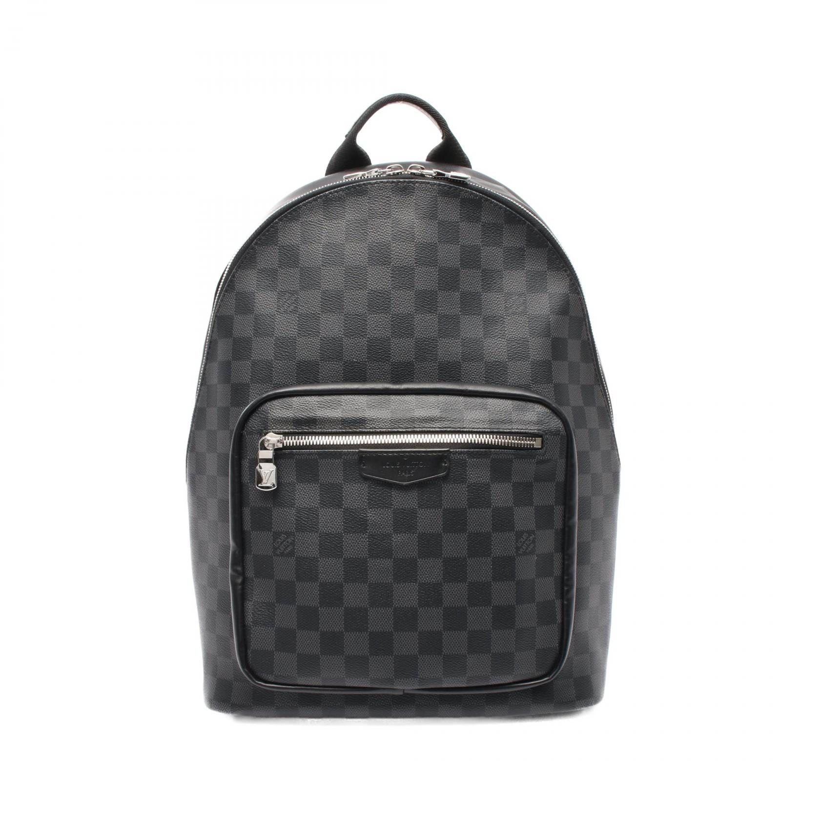 ≪5％OFFクーポン対象＆まとめ買い10%OFF≫ルイ・ヴィトン LOUIS VUITTON ジョッシュ NV リュックサック バックパック バッグ PVCコーティングキャンバス レザー ダミエ・グラフィット メンズ ブラック系 N40365 【中古】