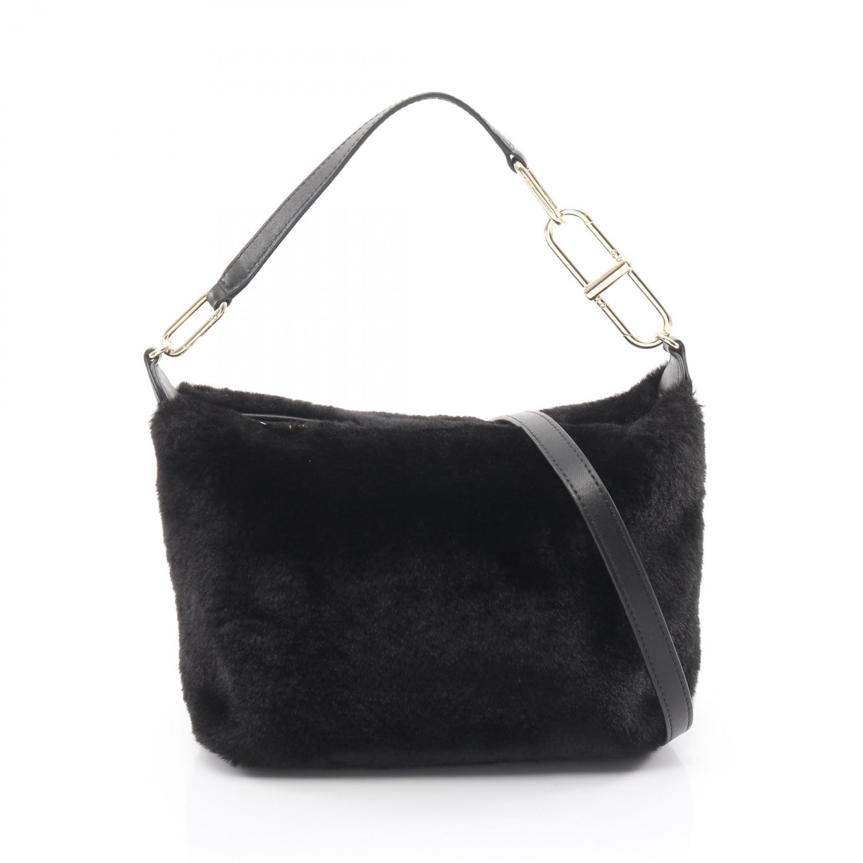 フルラ Furla TEIA-CROSSBODY ハンドバッグ バッグ レザー ファー レディース ブラック系 【中古】