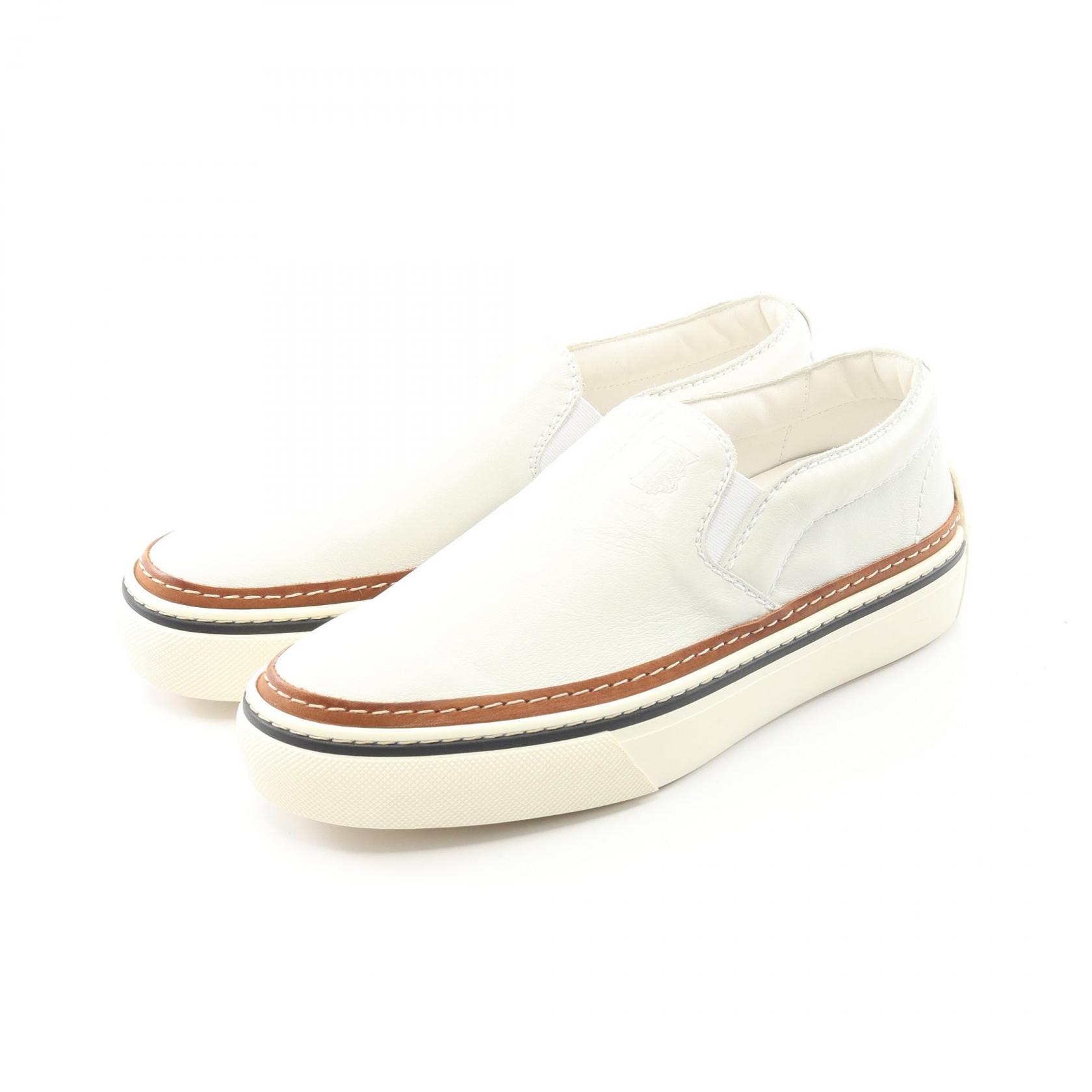トッズ TOD'S スリッポン 靴 レザー レディース ホワイト系 【中古】