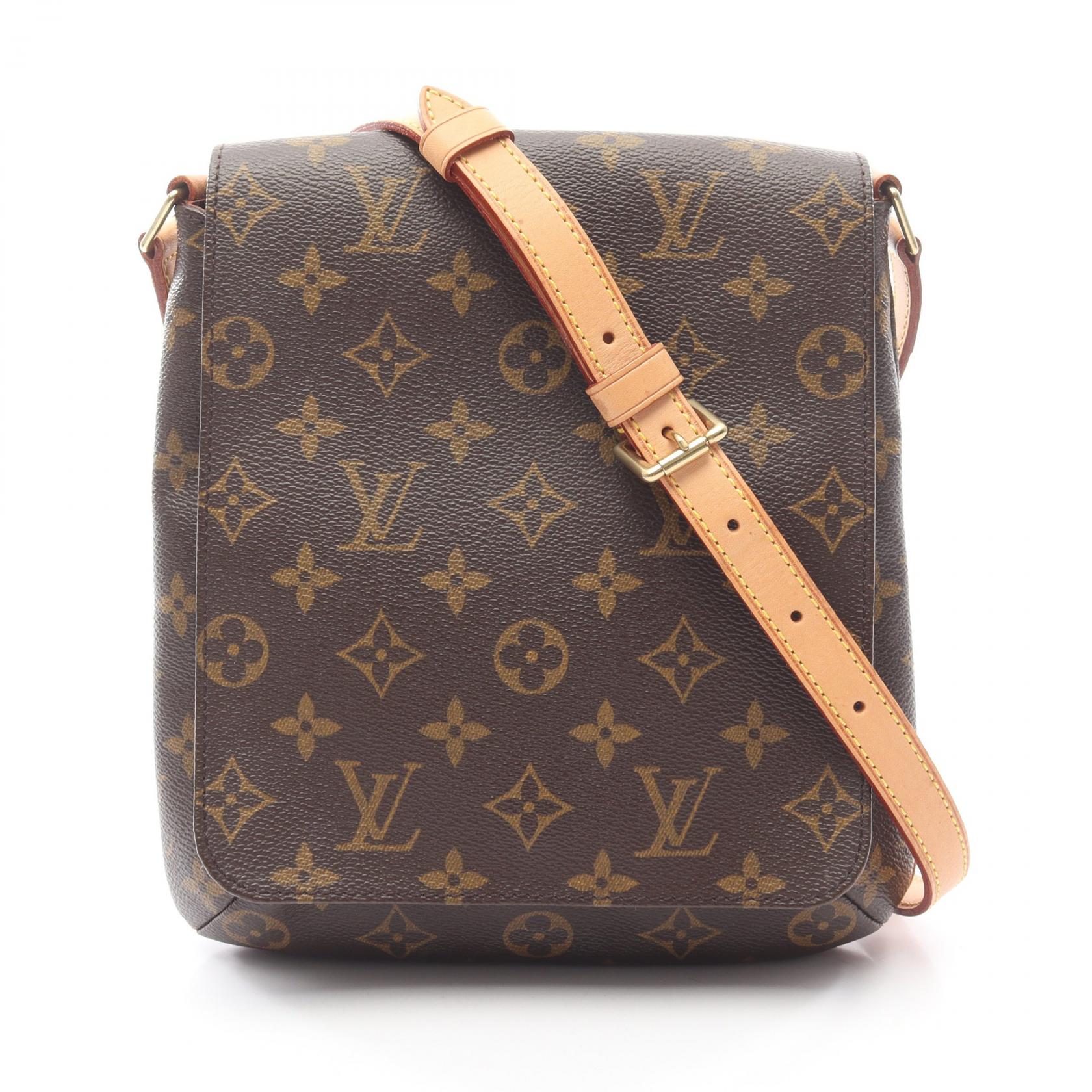 ルイ・ヴィトン LOUIS VUITTON ミュゼットサルサ ロングストラップ ショルダーバッグ バッグ PVCコーティングキャンバス レザー モノグラム レディース ブラウン系 M51387 【中古】