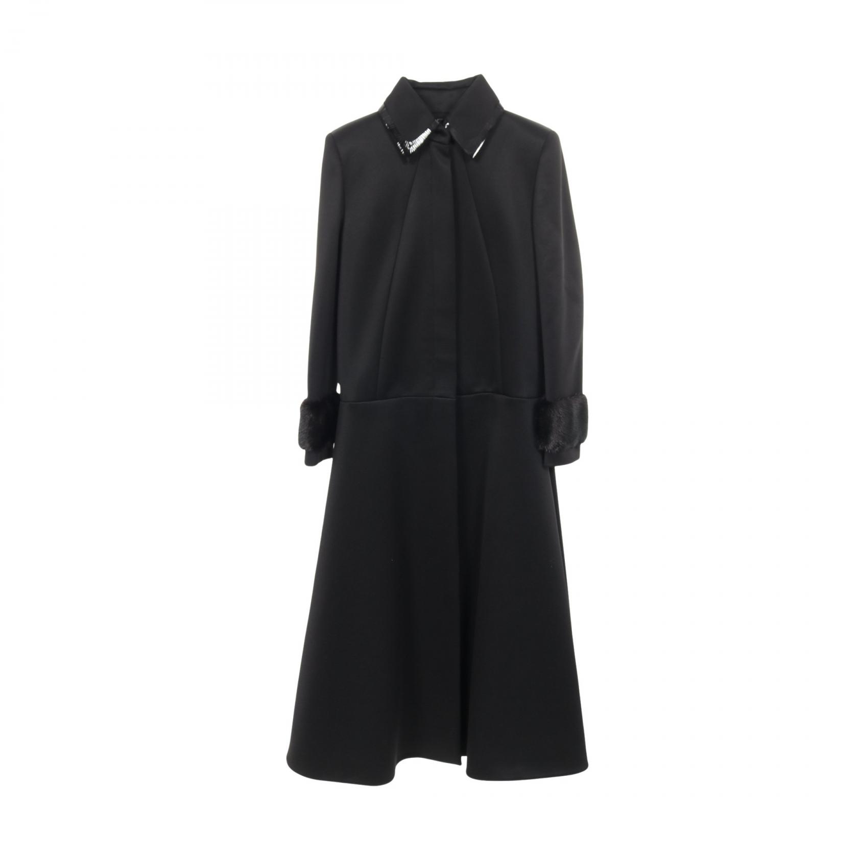 【ポイント5倍｜4/18 0:00～4/20 23:59】フェンディ FENDI 衣料品 アウター アセテート / ポリエステル / ミンク レディース ブラック系 【中古】