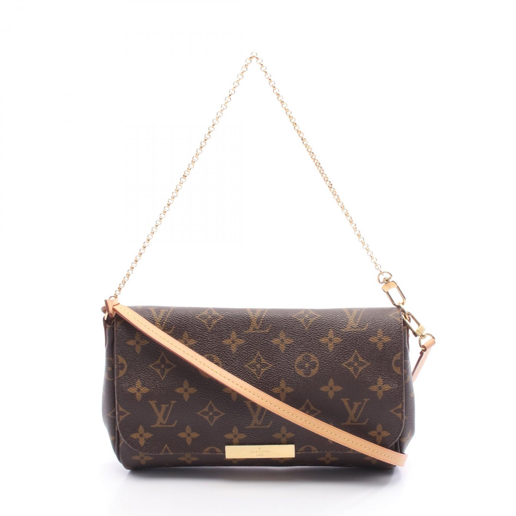≪5％OFFクーポン対象＆まとめ買い10%OFF≫ルイ・ヴィトン LOUIS VUITTON フェイボリットMM モノグラム ハンドバッグ バッグ PVCコーティングキャンバス レザー レディース ブラウン系 M40718 【中古】 115,500円