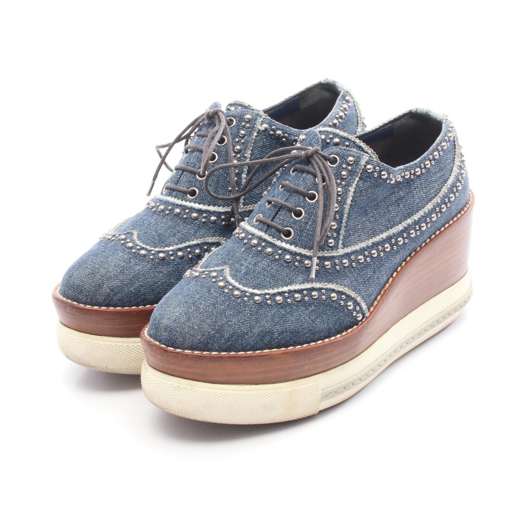 楽天市場】【ミュウミュウ】Miu Miu デニム メタルキャップ ハイカット