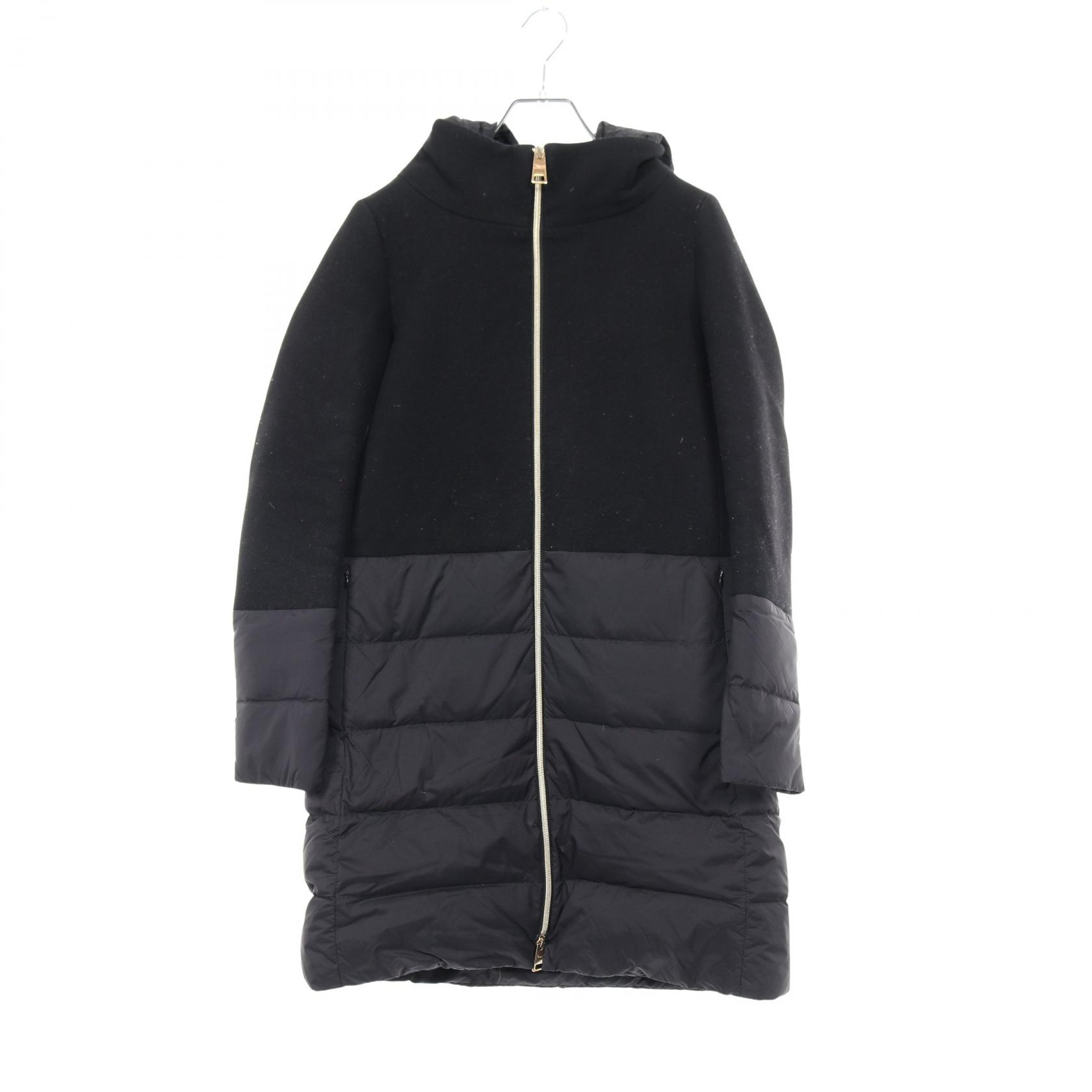 ≪5%OFFクーポン&まとめ買い10% ~7/26 9:59〆≫ヘルノ Herno ダウンジャケット 衣料品 アウター ウール ナイロン レディース ブラック系 PI0848D 【中古】|BRANDOFF TOKYO