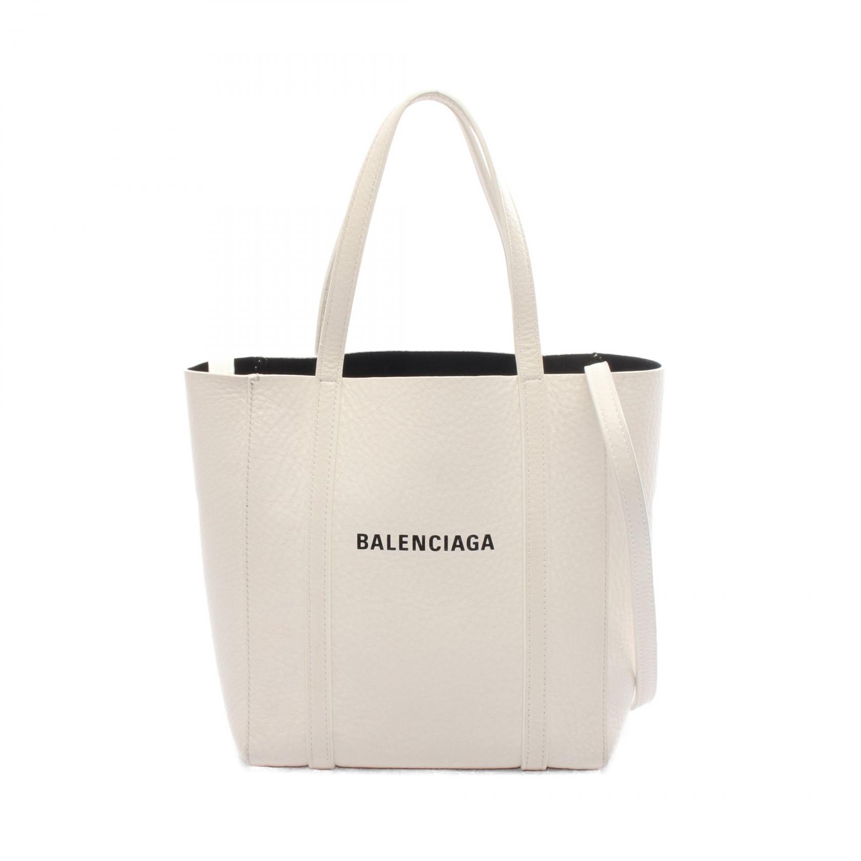 ≪5％OFFクーポン対象＆まとめ買い10%OFF≫バレンシアガ BALENCIAGA EVERYDAY XXS エブリデイ トートバッグ バッグ レザー レディース ホワイト系 551815 【中古】