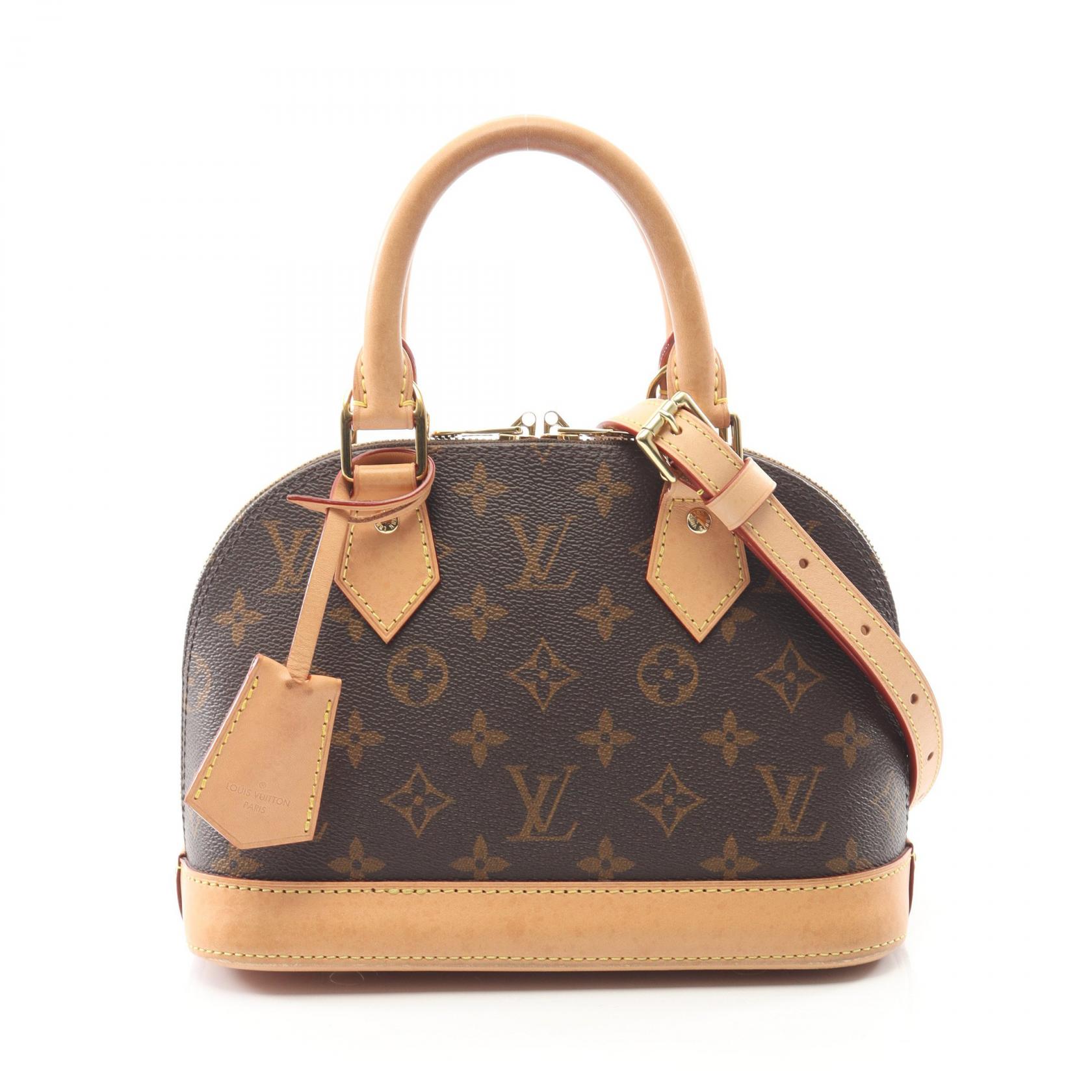 ルイ・ヴィトン LOUIS VUITTON アルマBB モノグラム ハンドバッグ バッグ PVCコーティングキャンバス レザー モノグラム レディース ブラウン系 M46990 【中古】