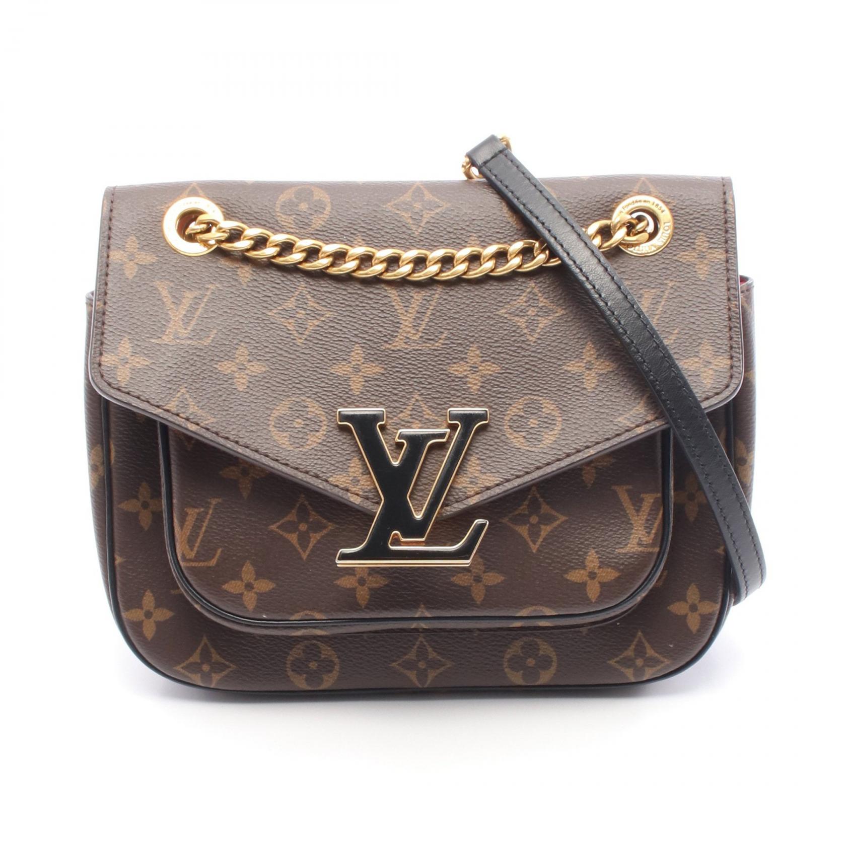 ルイ ヴィトン モノグラム パッシー チェーン ショルダーバッグ M45592 ブラウン PVC レディース LOUIS VUITTON 【中古】 2120300040402_1.jpg
