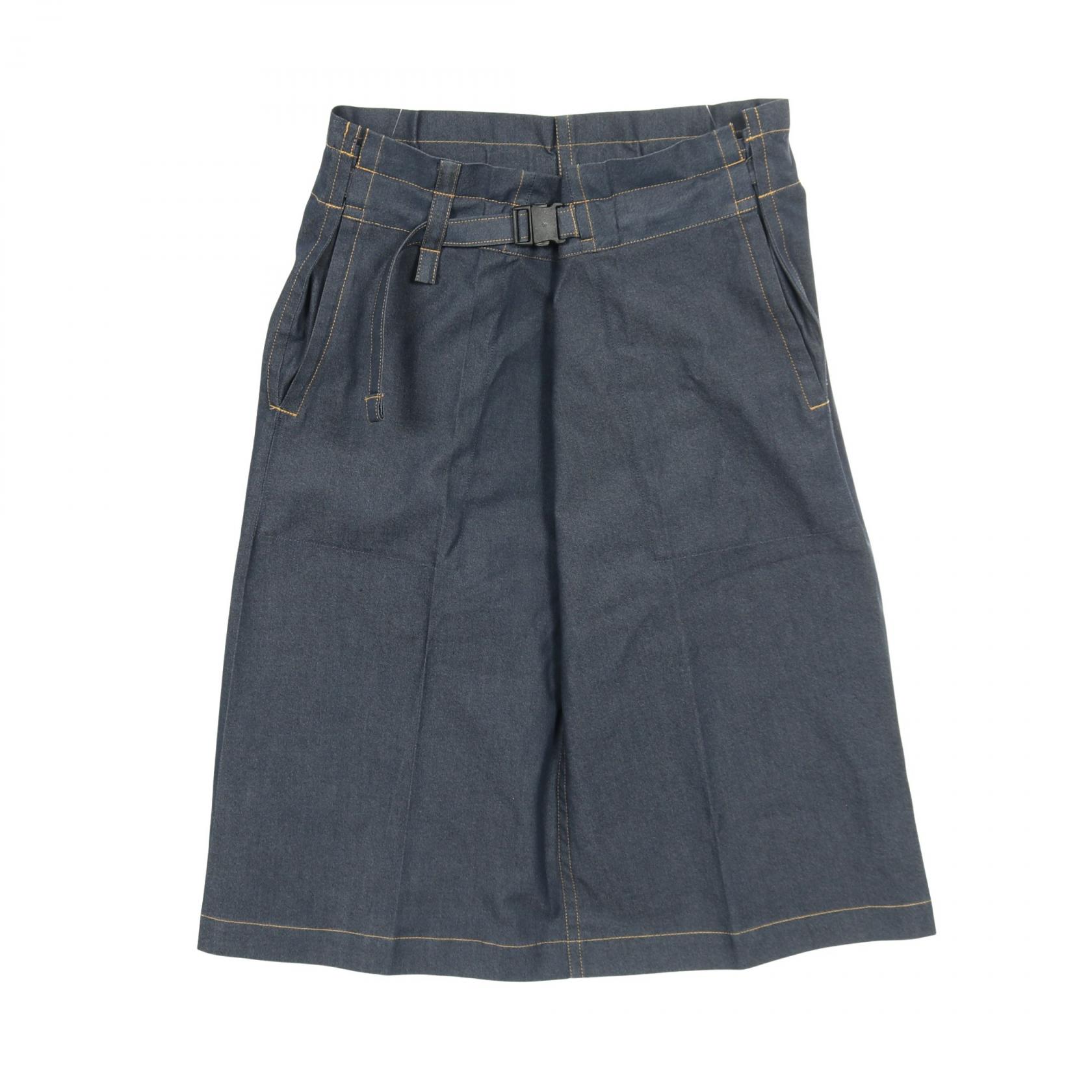 ≪5％OFFクーポン対象＆まとめ買い10%OFF≫ミー イッセイミヤケ me ISSEY MIYAKE スカート 衣料品 ボトムス ポリエステル レディース ネイビー系 【中古】