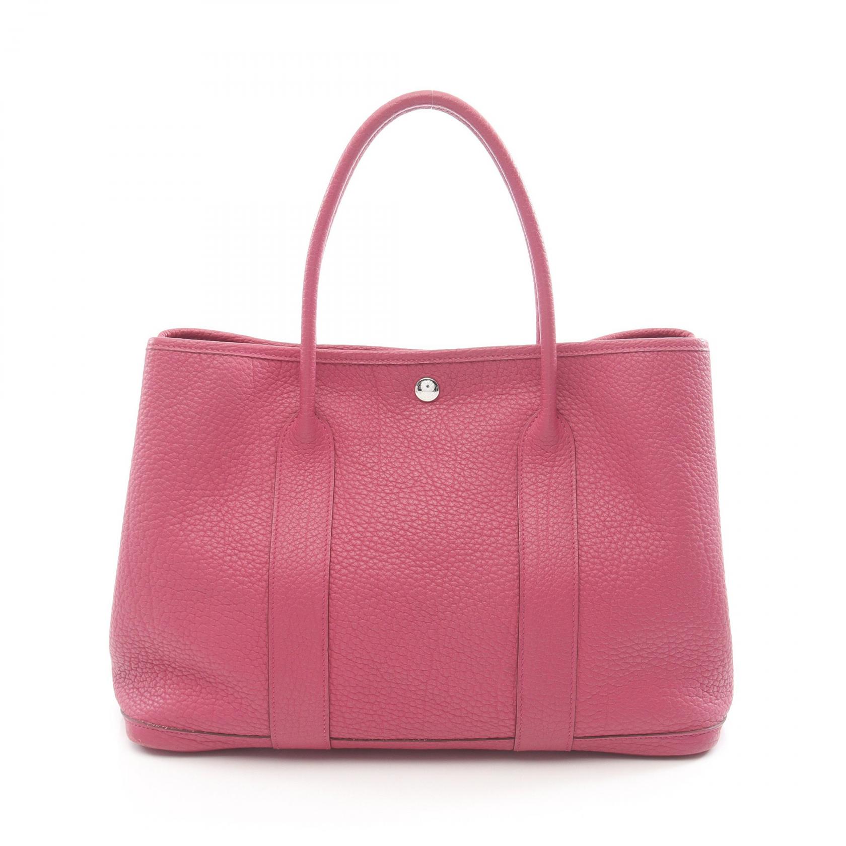 エルメス HERMES ガーデンパーティPM トートバッグ バッグ レザー フィヨルド フィヨルド レディース ピンク系 【中古】