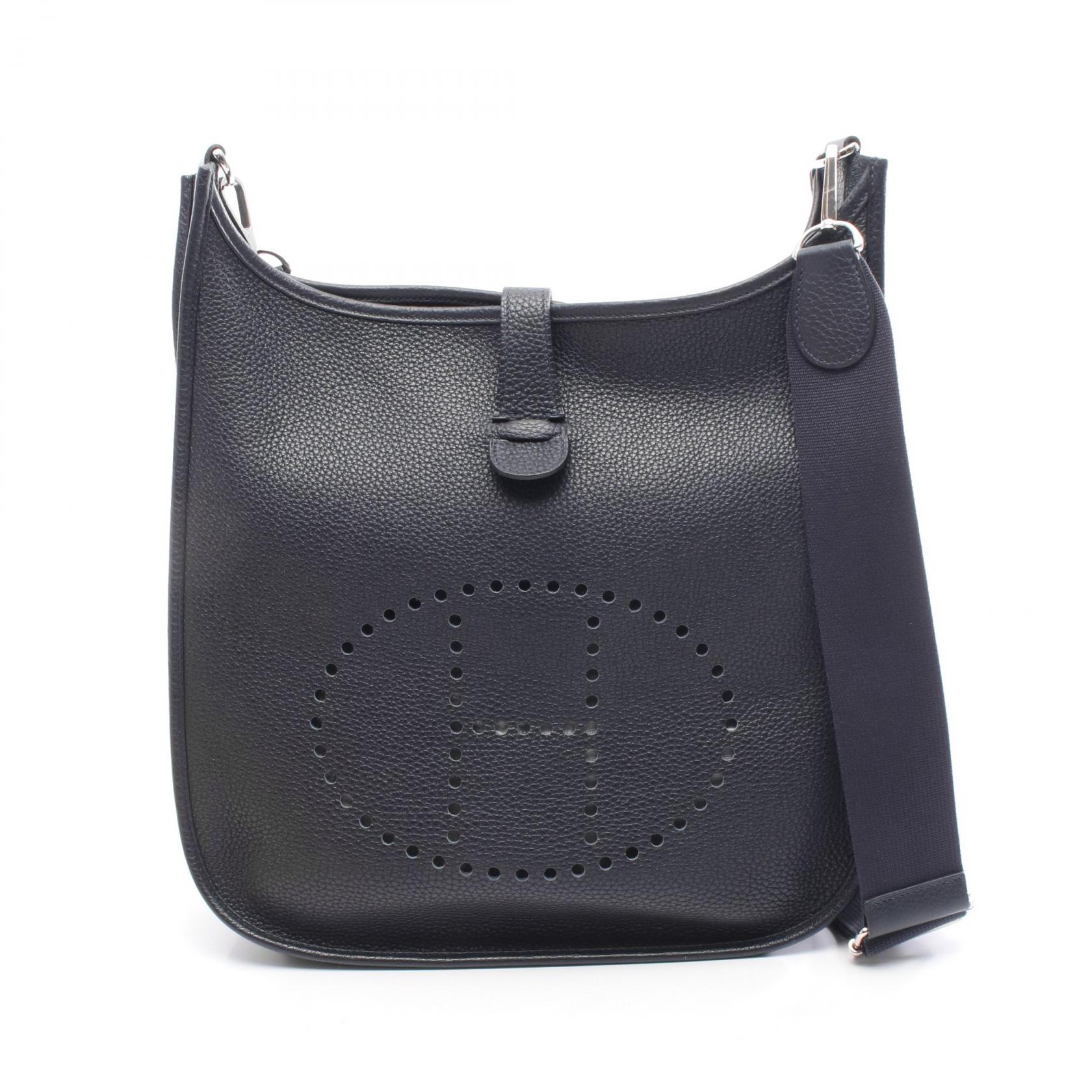 ≪5%OFFクーポン&まとめ買い10% ~7/26 9:59〆≫エルメス HERMES エヴリン 3 トロワ GM ショルダーバッグ バッグ レザー トリヨンクレマンス トリヨンクレマンス レディース ネイビー系 056275CK 【中古】|BRANDOFF TOKYO