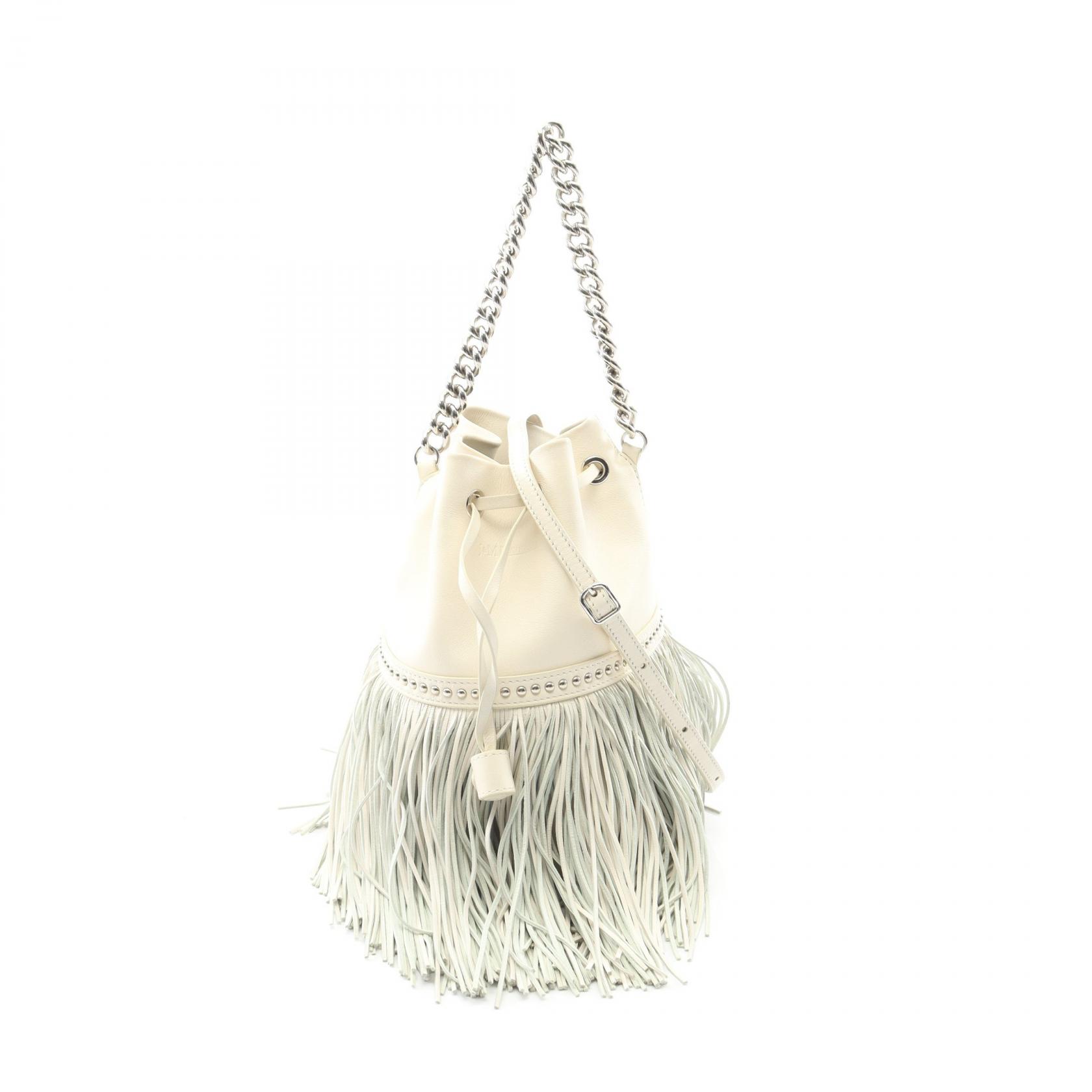 ≪5％OFFクーポン対象＆まとめ買い10%OFF≫ジェイアンドエムデヴィッドソン J&M Davidson MEDIUM FRINGE CARNIVAL フリンジカーニバル ハンドバッグ バッグ レザー レディース ホワイト系 【中古】 44,400円