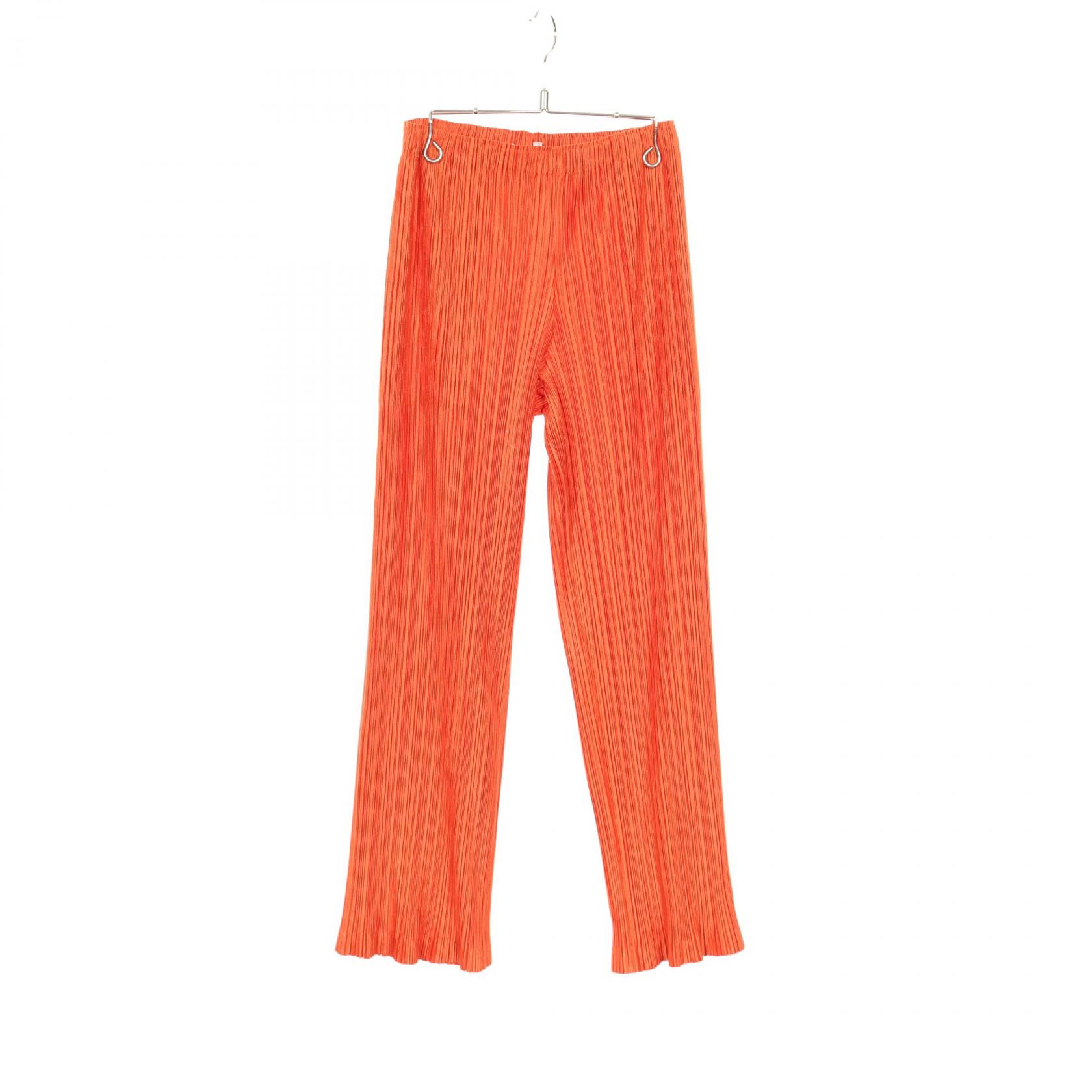 プリーツプリーズ PLEATS PLEASE プリーツ パンツ 衣料品 ボトムス ポリエステル レディース ブラウン系 PP11-JF103 【中古】