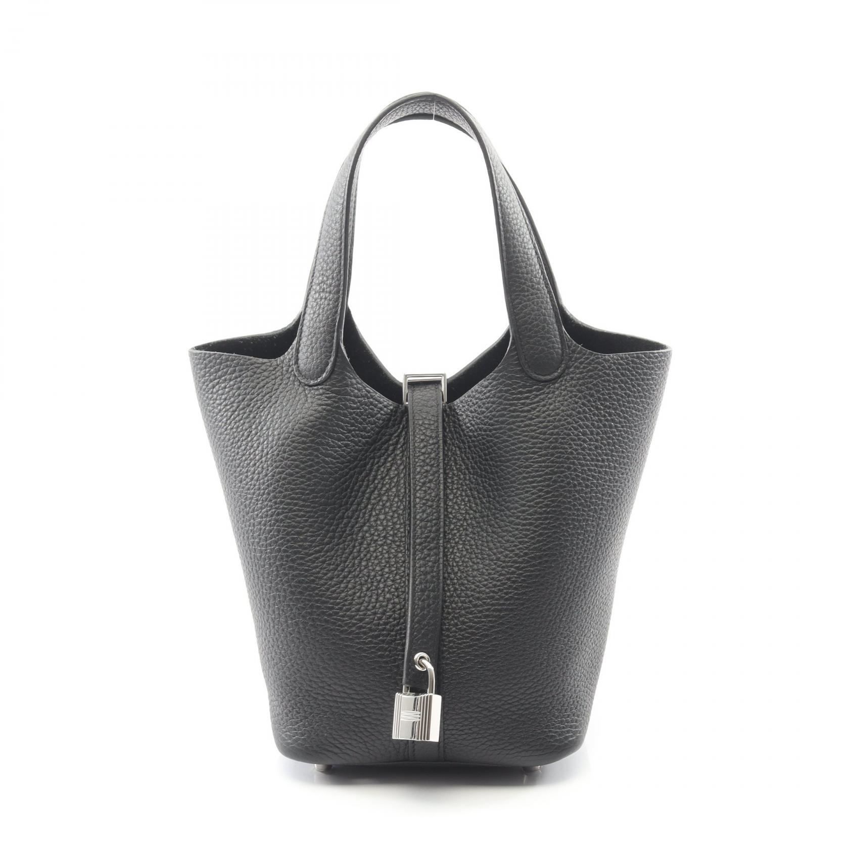 【3万円OFFクーポン対象】エルメス HERMES ピコタンロックPM ハンドバッグ バッグ レザー トリヨンクレマンス トリヨンクレマンス レディース ブラック系 056289CK 【中古】