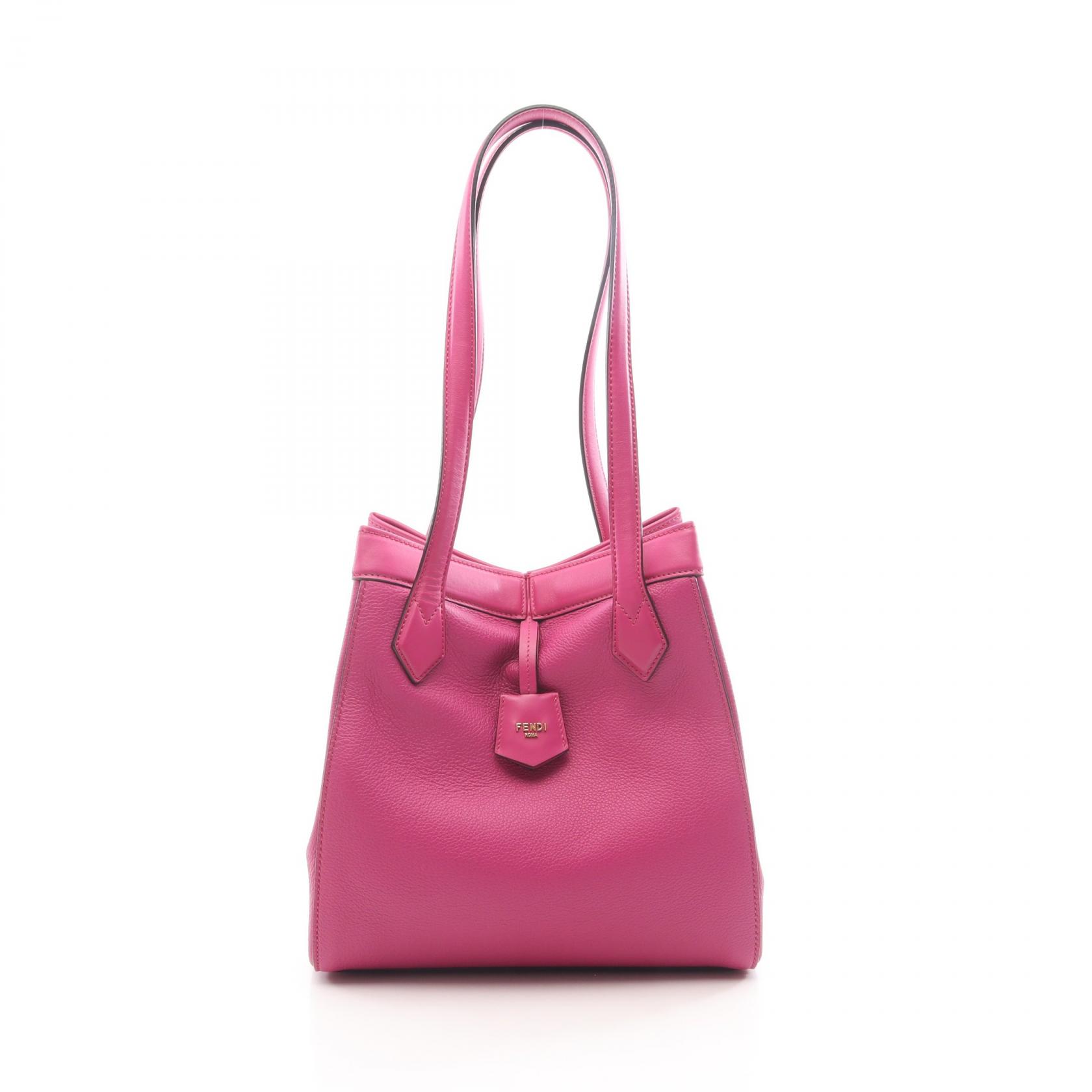 【1万円OFFクーポン対象】フェンディ FENDI ORIGAMI MEDIUM オリガミ ミディアム トートバッグ バッグ レザー レディース ピンク系 8BH414 【中古】
