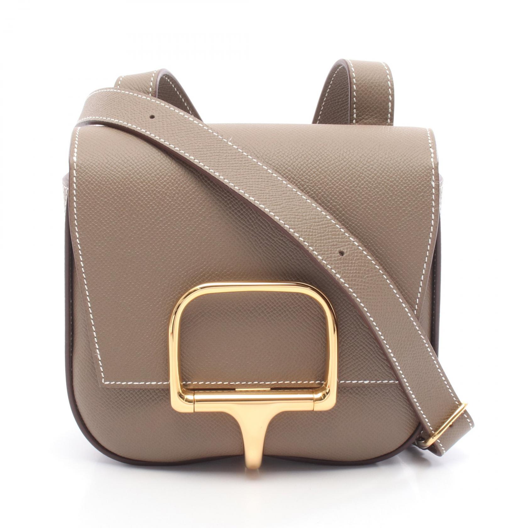 エルメス HERMES デッラ カヴァッレリア ミニ ショルダーバッグ バッグ レザー カーフ（牛革） ヴォーエプソン ヴォーエプソン レディース グレー系 082226CC 【中古】