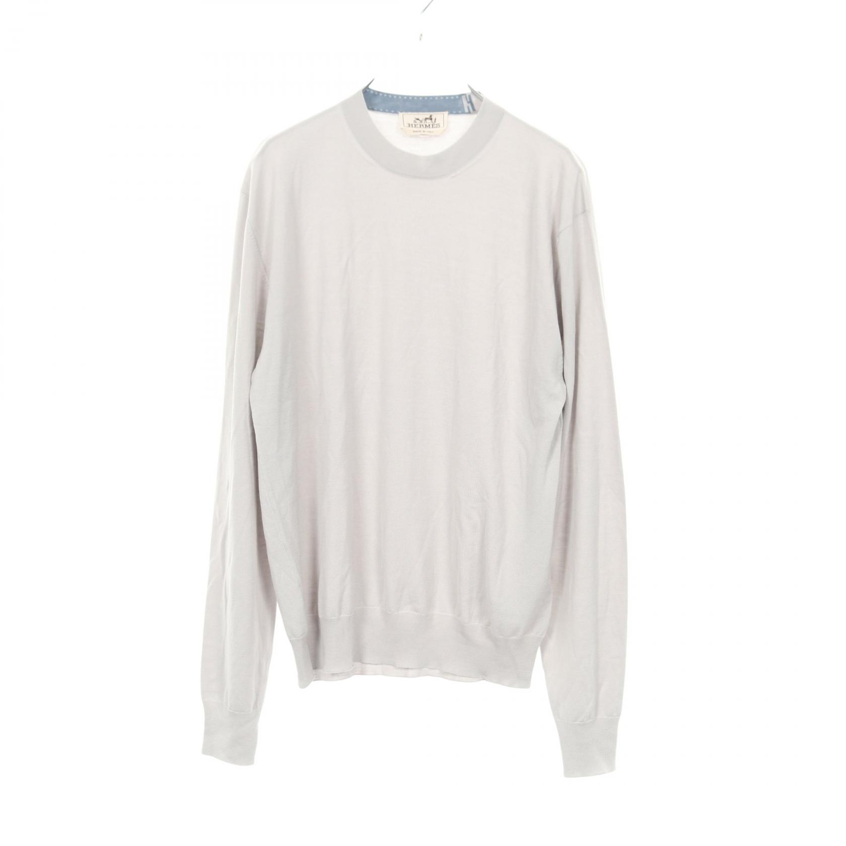 ≪5％OFFクーポン対象＆まとめ買い10%OFF≫エルメス HERMES ニット 衣料品 トップス ウール メンズ グレー系 【中古】