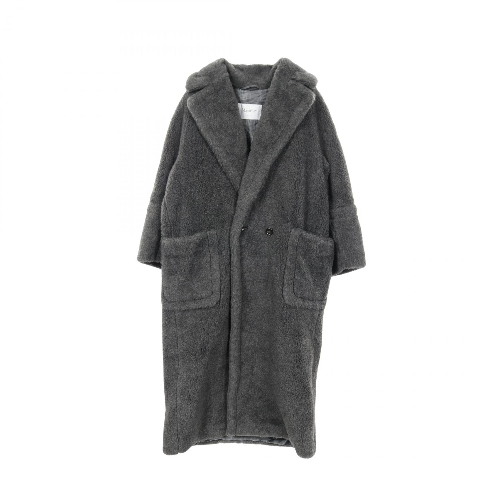 ≪5%OFFクーポン＆まとめ買い10% ～7/26 9:59〆≫マックスマーラ MAX MARA カディアック テディベア 衣料品 アウター ウール シルク アルパカ レディース グレー系 【中古】｜BRANDOFF TOKYO 184,000円