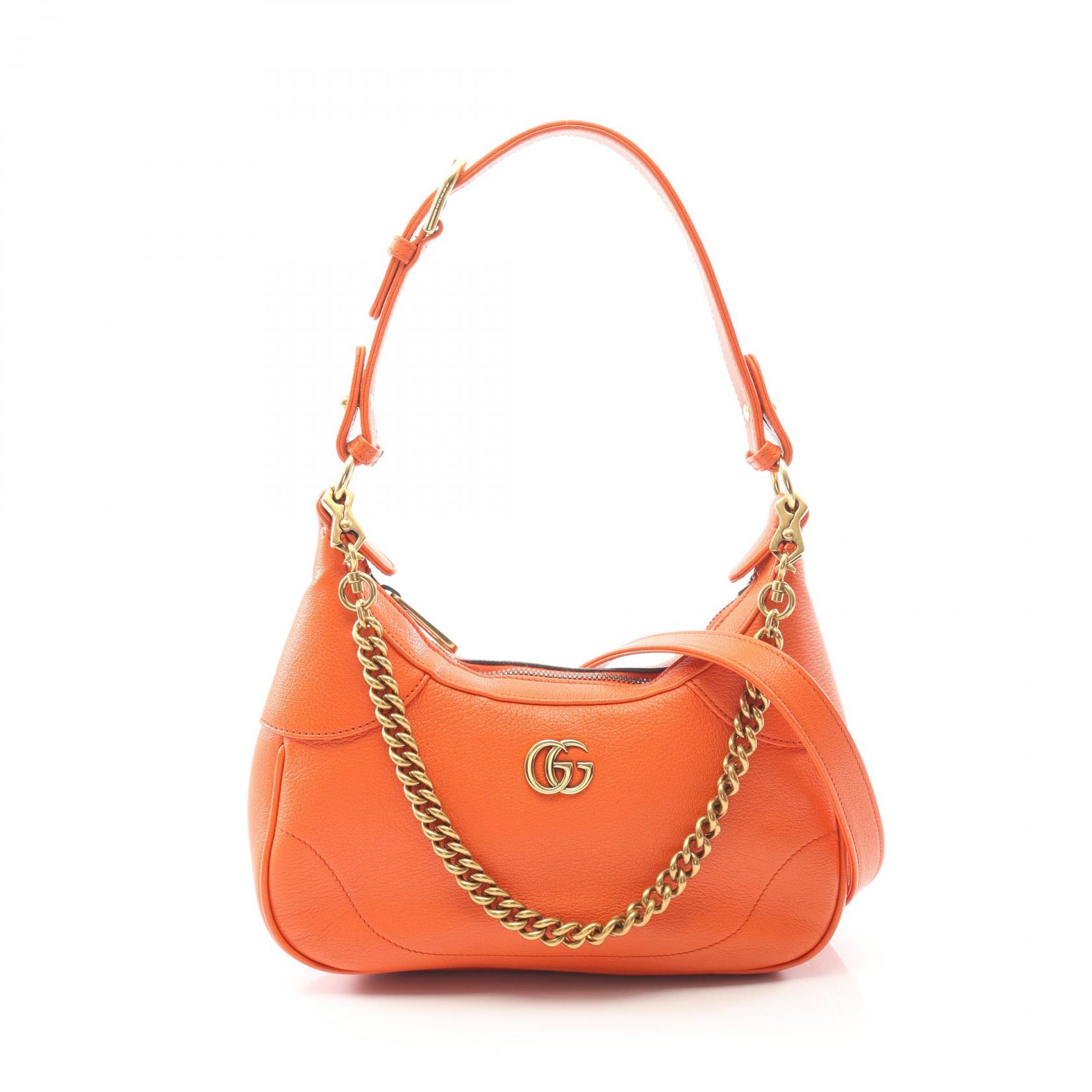 グッチ GUCCI アフロディーテ スモール ショルダーバッグ バッグ レザー レディース オレンジ系 731817 【中古】