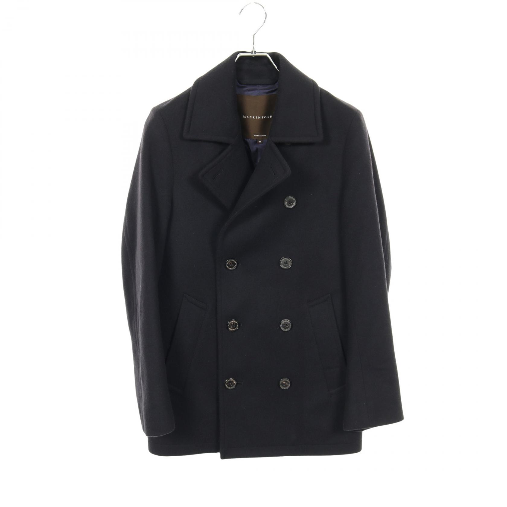 マッキントッシュ Mackintosh ピーコート 衣料品 アウター ウール メンズ ブラック系 【中古】｜BRANDOFF TOKYO