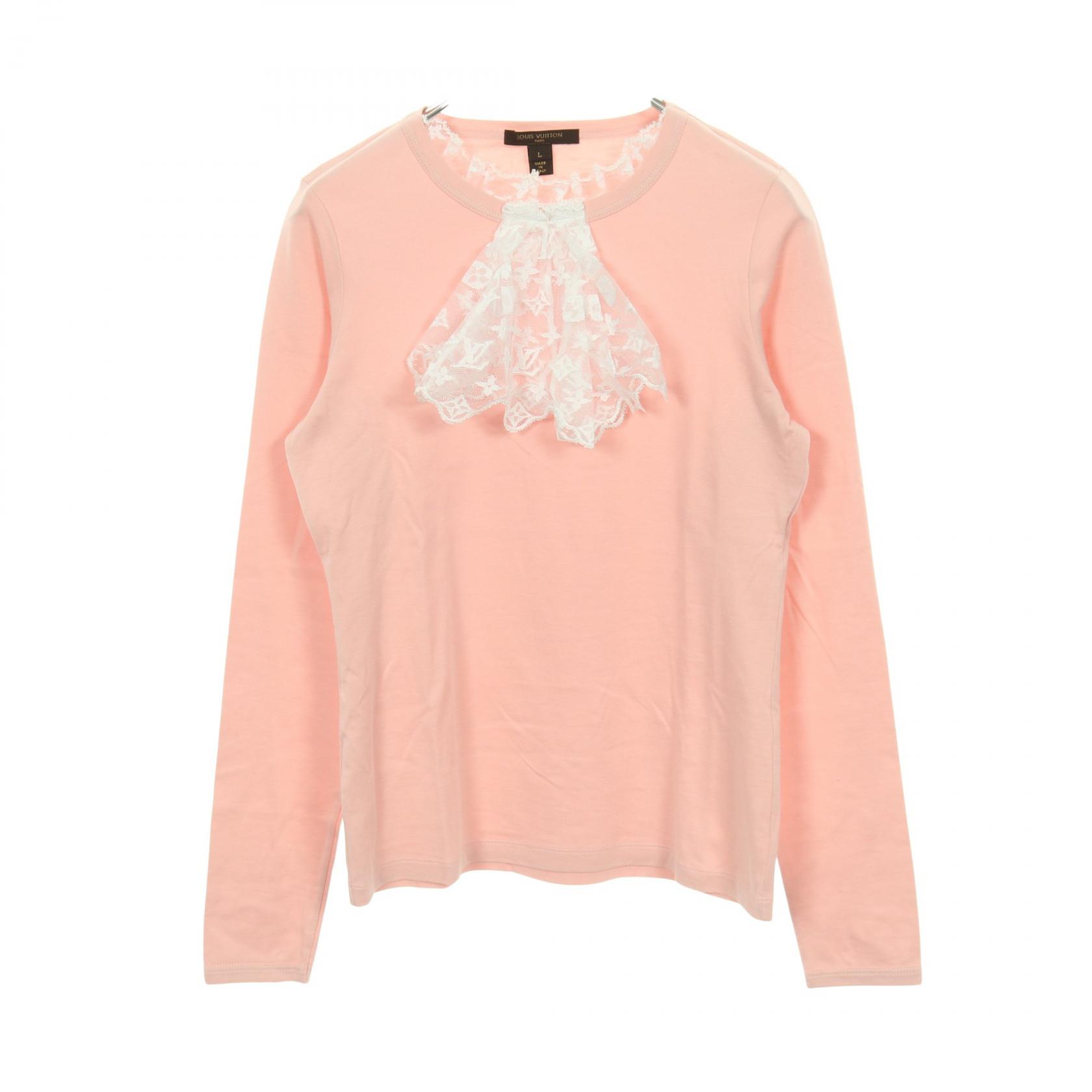 ≪5%OFFクーポン＆まとめ買い10% ～7/26 9:59〆≫ルイ・ヴィトン LOUIS VUITTON 長袖Tシャツ 衣料品 トップス コットン レディース ピンク系 RW06 2WVVTSOSCIE 【中古】｜BRANDOFF TOKYO