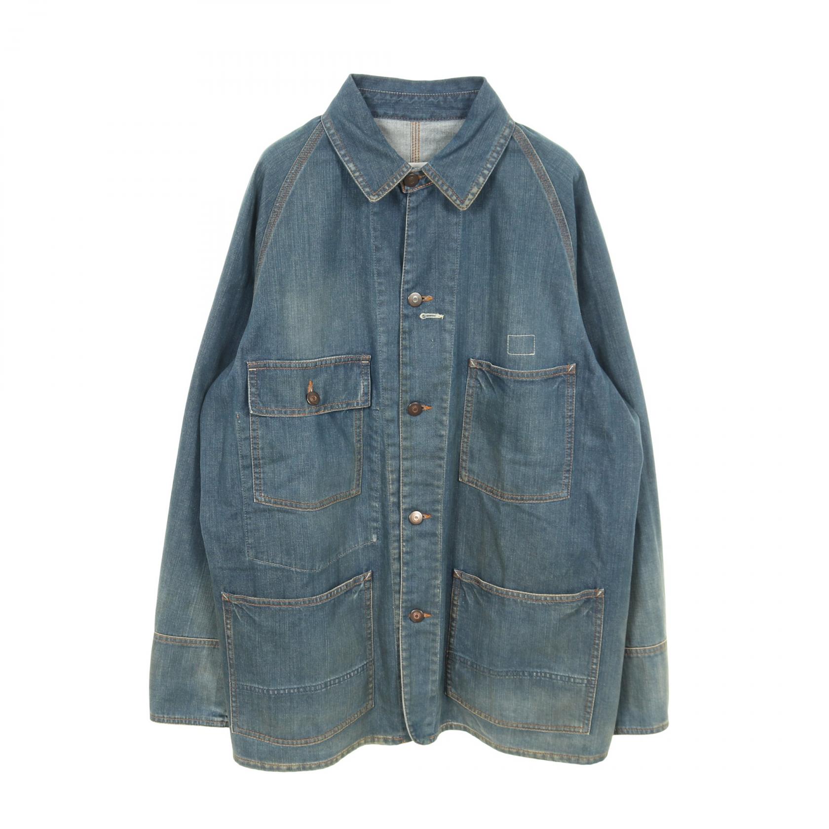 ≪5%OFFクーポン&まとめ買い10% ~7/26 9:59〆≫メゾン マルジェラ Maison Margiela DENIM SPORTS JACKET デニムジャケット 衣料品 アウター コットン メンズ ブルー系 【中古】|BRANDOFF TOKYO