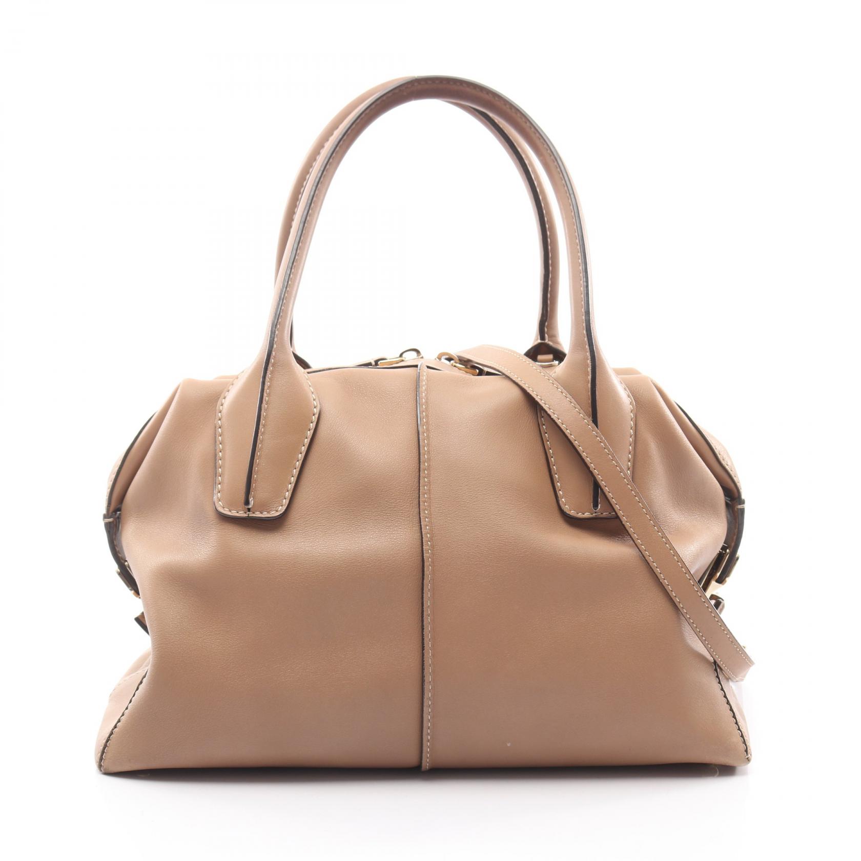 ≪5％OFFクーポン対象＆まとめ買い10%OFF≫トッズ TOD'S Dスタイリング ハンドバッグ バッグ レザー レディース グレー系 【中古】