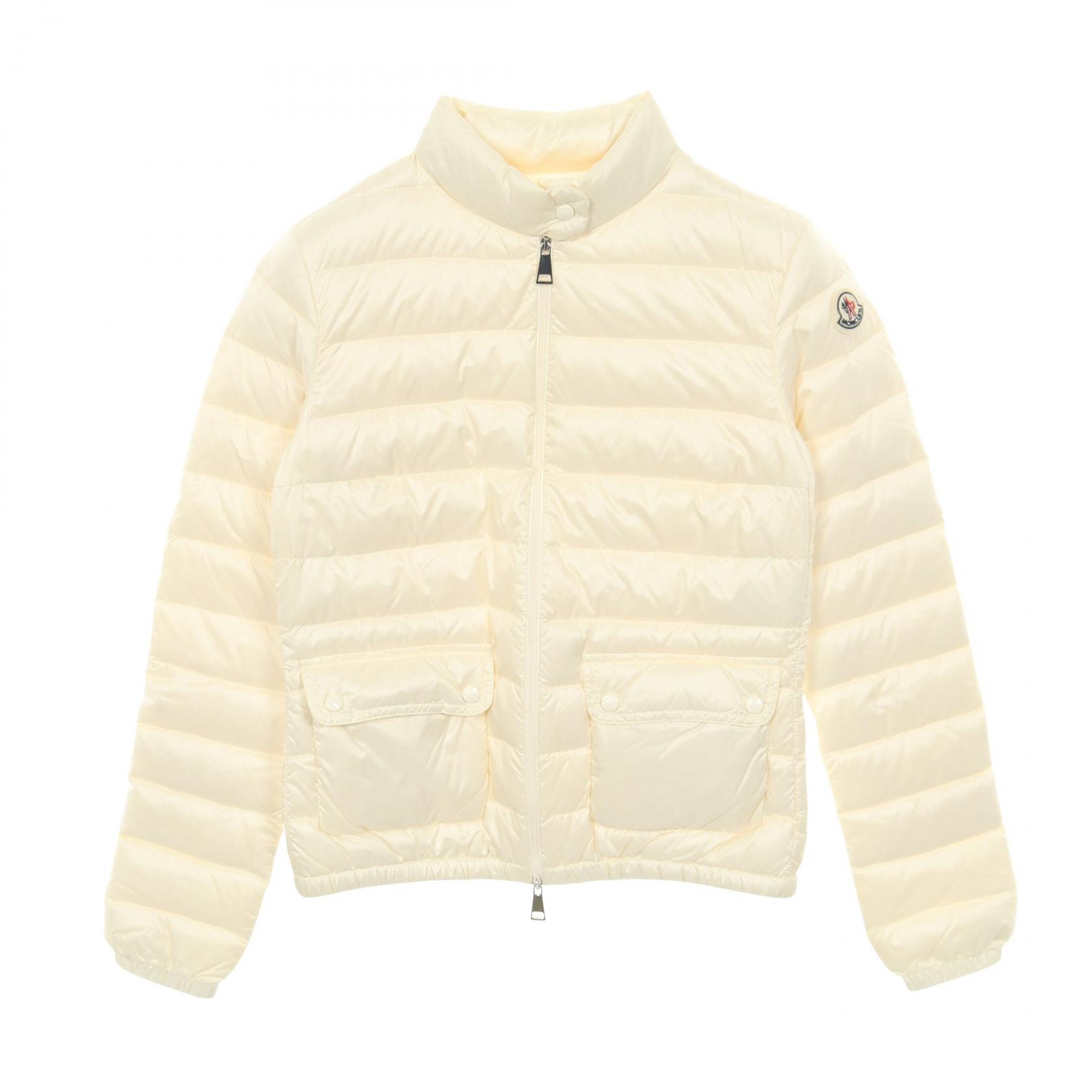 【5千円OFFクーポン対象】モンクレール MONCLER LANS ダウンジャケット 衣料品 アウター ナイロン レディース アイボリー系 【中古】