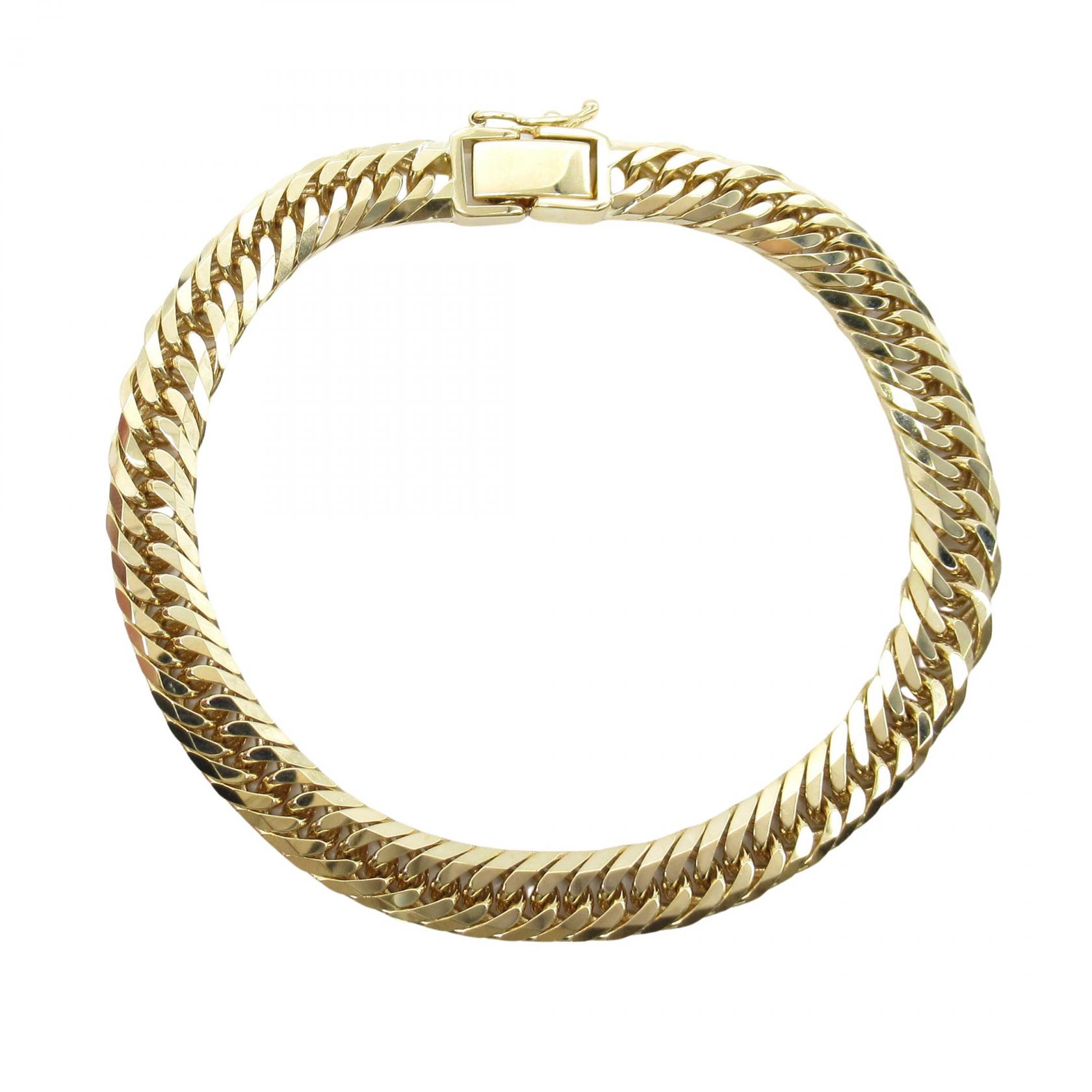 ≪5％OFFクーポン対象＆まとめ買い10%OFF≫ジュエリー JEWELRY 8メンTキヘイ ブレスレット ブレスレット アクセサリー K18（イエローゴールド） メンズ レディース ゴールド系 8ﾒﾝT 20.4g 【新品】