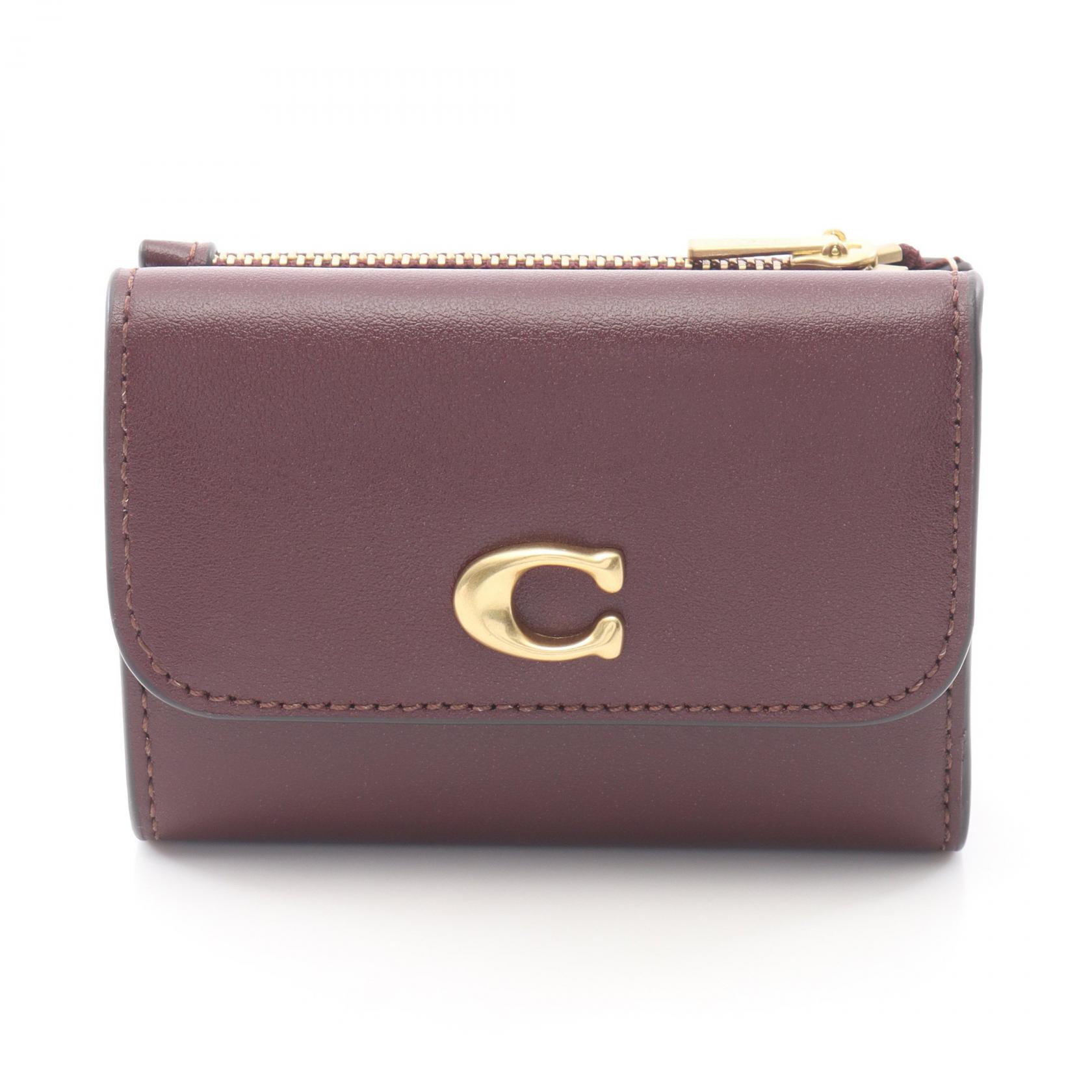 コーチ COACH エッセンシャル 三つ折り財布 財布 レザー レディース ボルドー系 / ピンク系 CBF60B4XD2 【新品】