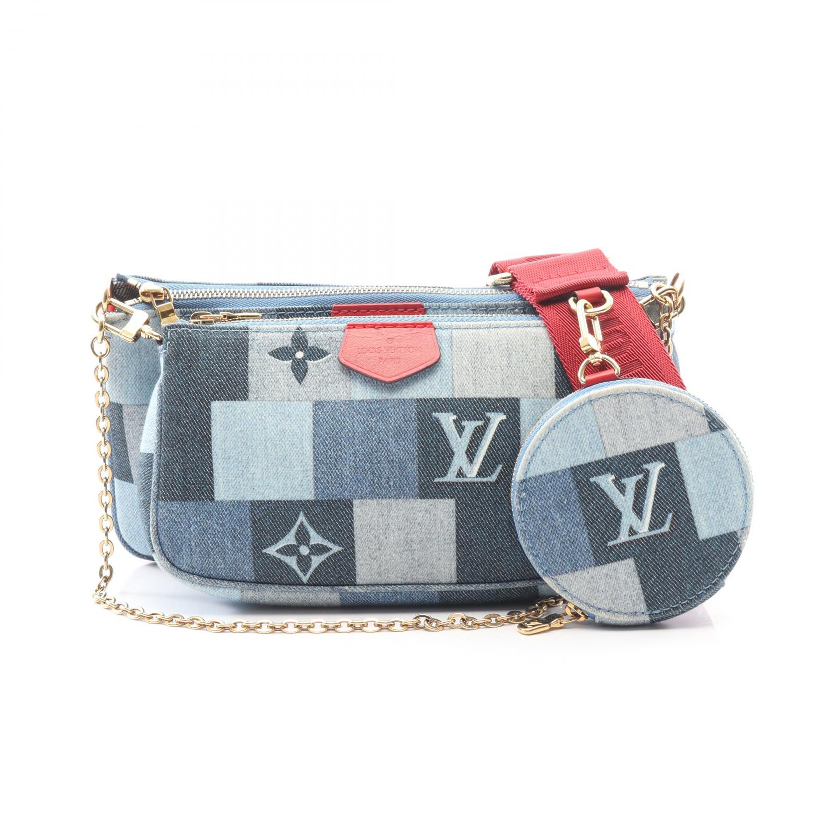 【ポイント5倍｜4/18 0:00～4/20 23:59】ルイ・ヴィトン LOUIS VUITTON ミュルティ ポシェット アクセソワール ショルダーバッグ バッグ デニム レザー モノグラム・デニム レディース ブルー系 / マルチカラー M44990 【中古】