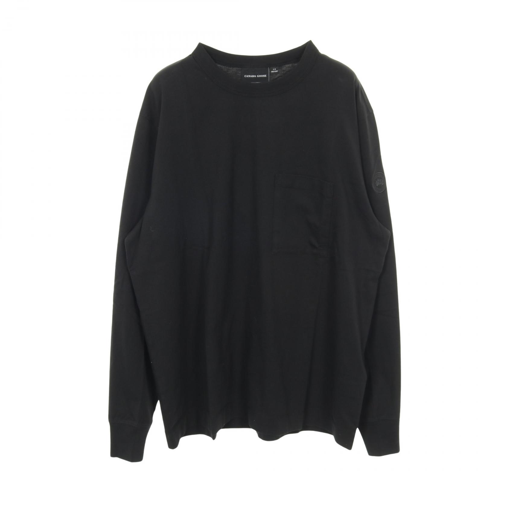 カナダグース CANADA GOOSE グラッドストーン ロングスリーブ 長袖Tシャツ 衣料品 トップス コットン メンズ ブラック系 1402MT9061M 【新品】