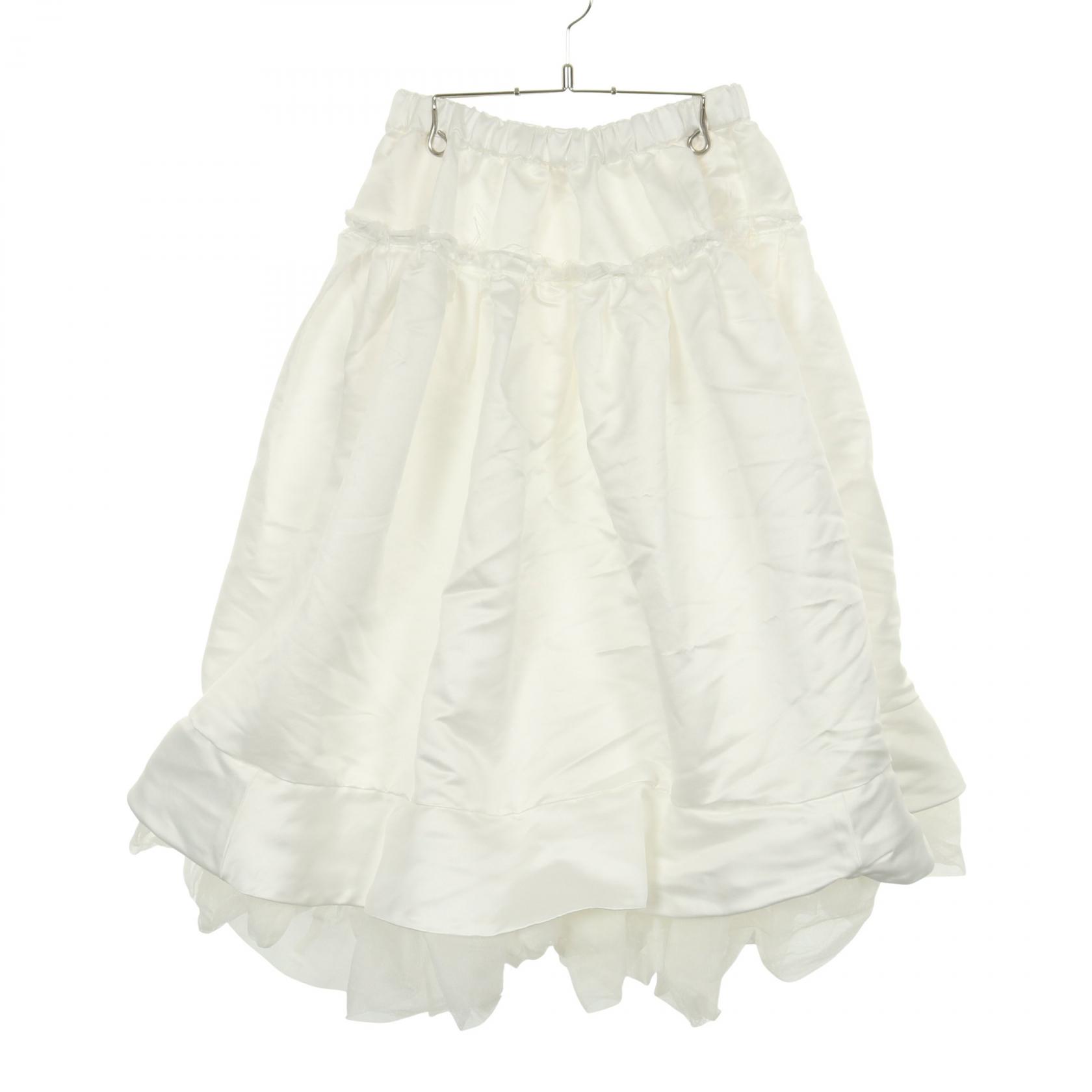 ≪5％OFFクーポン対象＆まとめ買い10%OFF≫コムデギャルソン コムデギャルソン COMME des GARCONS COMME des GARCONS スカート 衣料品 ボトムス ポリエステル レディース ホワイト系 【中古】